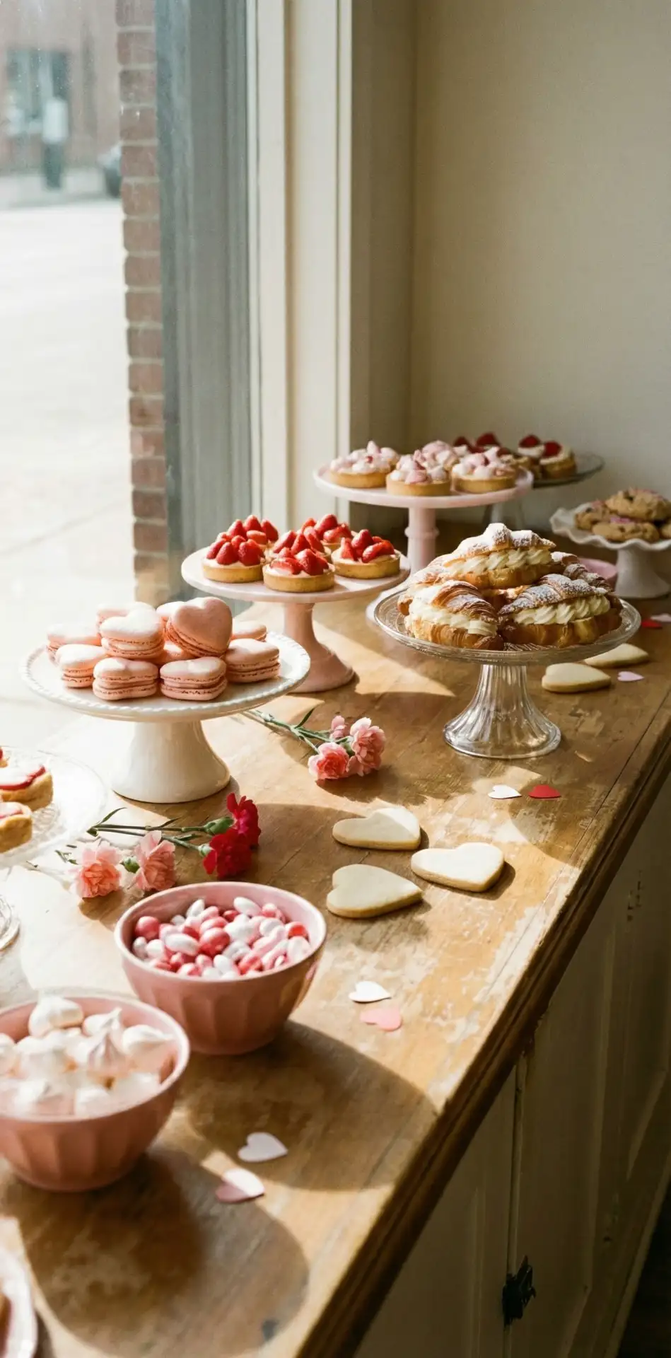 Cafe-Style Valentine Dessert Counter 1