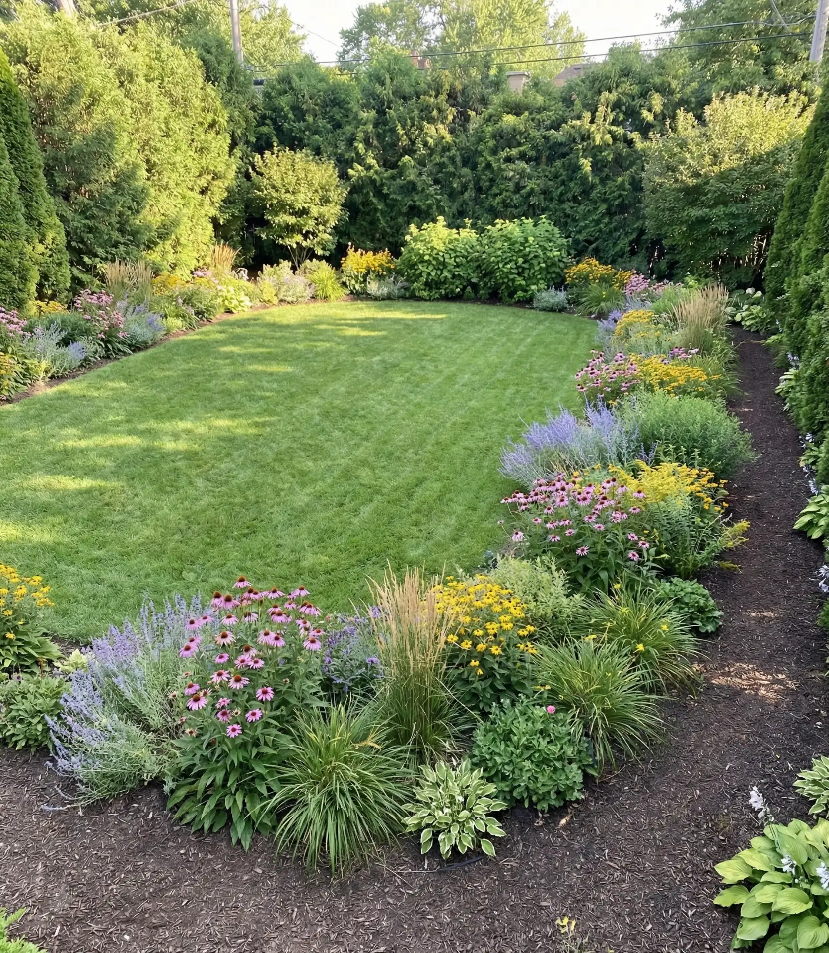 Central Lawn Oasis Surrounded by Gardens 2