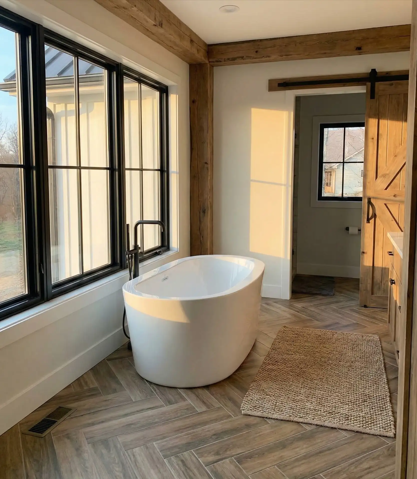 Ceramic Wood Plank in Herringbone 1