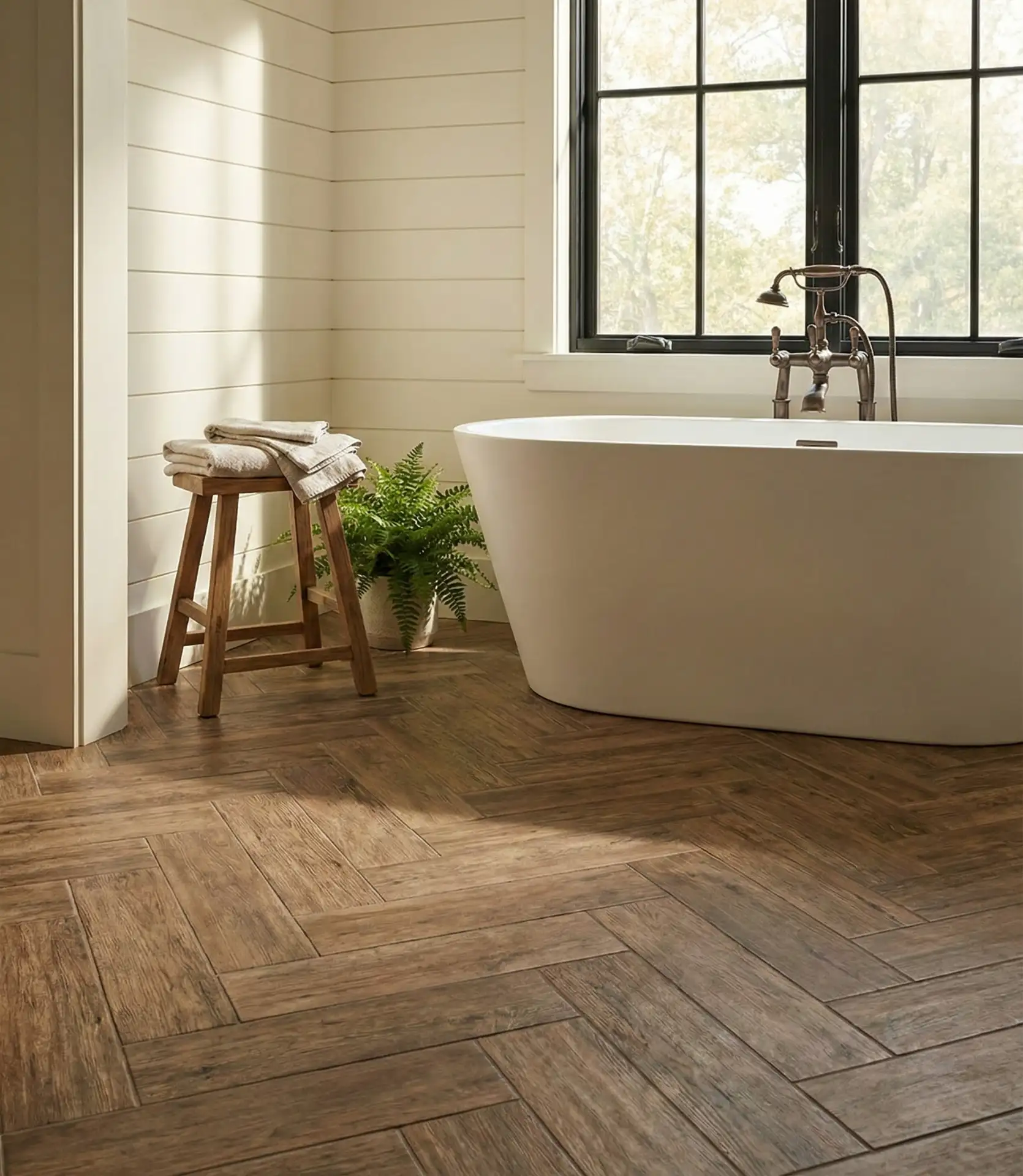 Ceramic Wood Plank in Herringbone 2