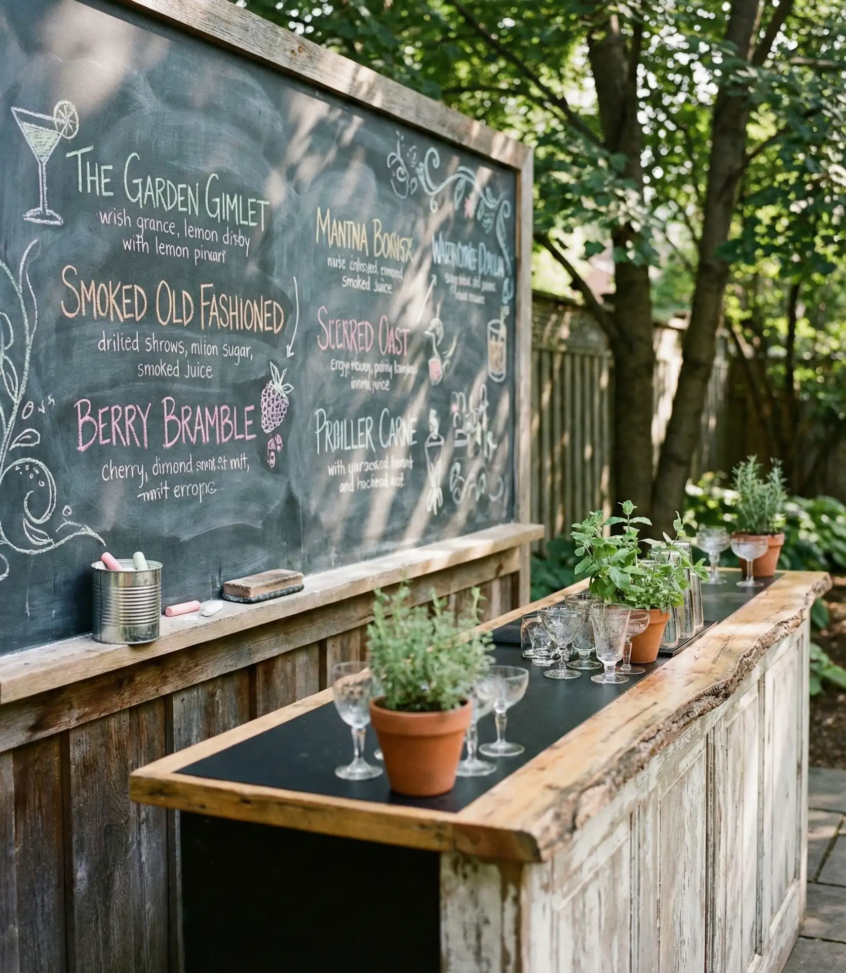 Chalkboard-Painted Menu Bar 1