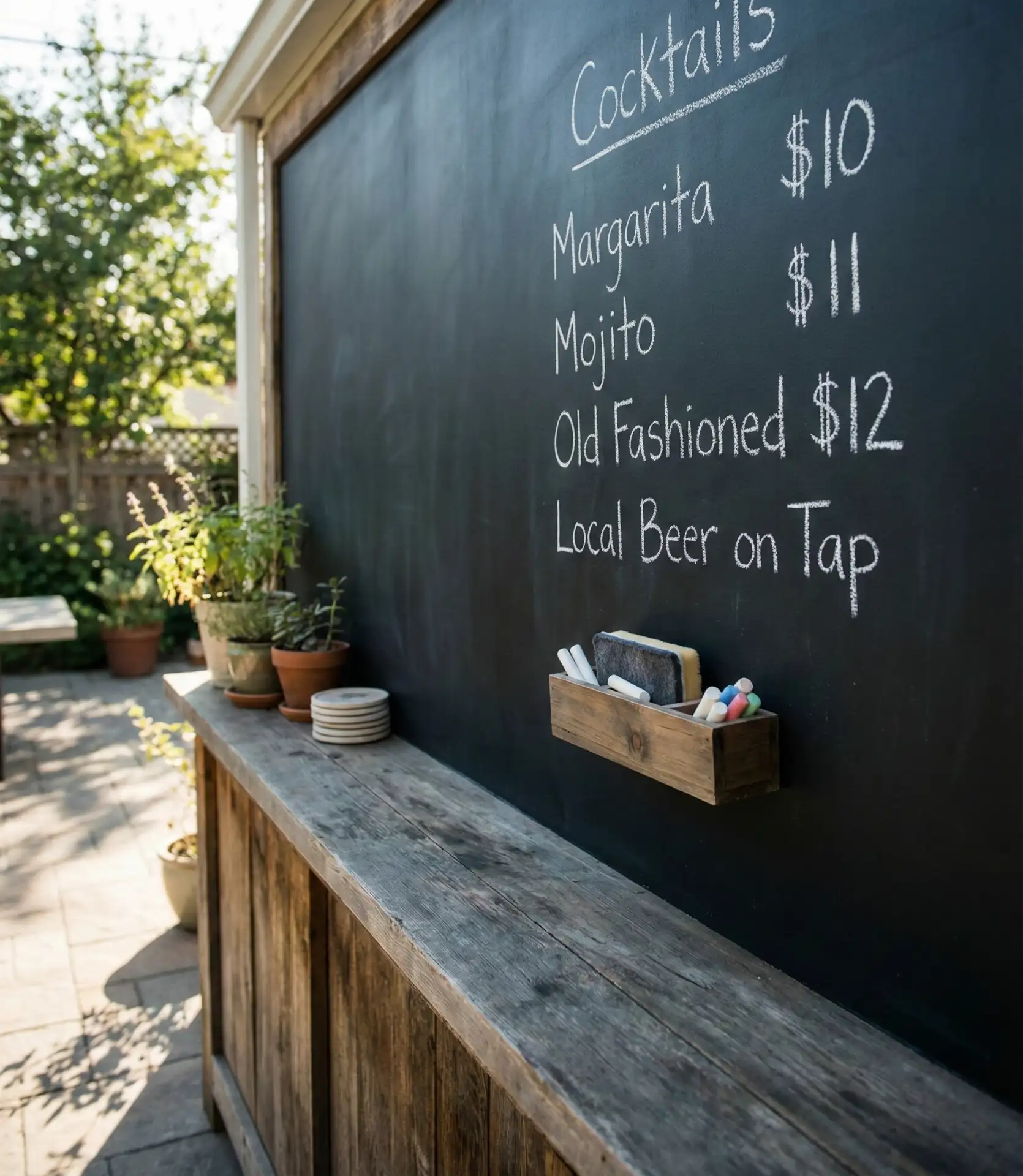Chalkboard-Painted Menu Bar 2