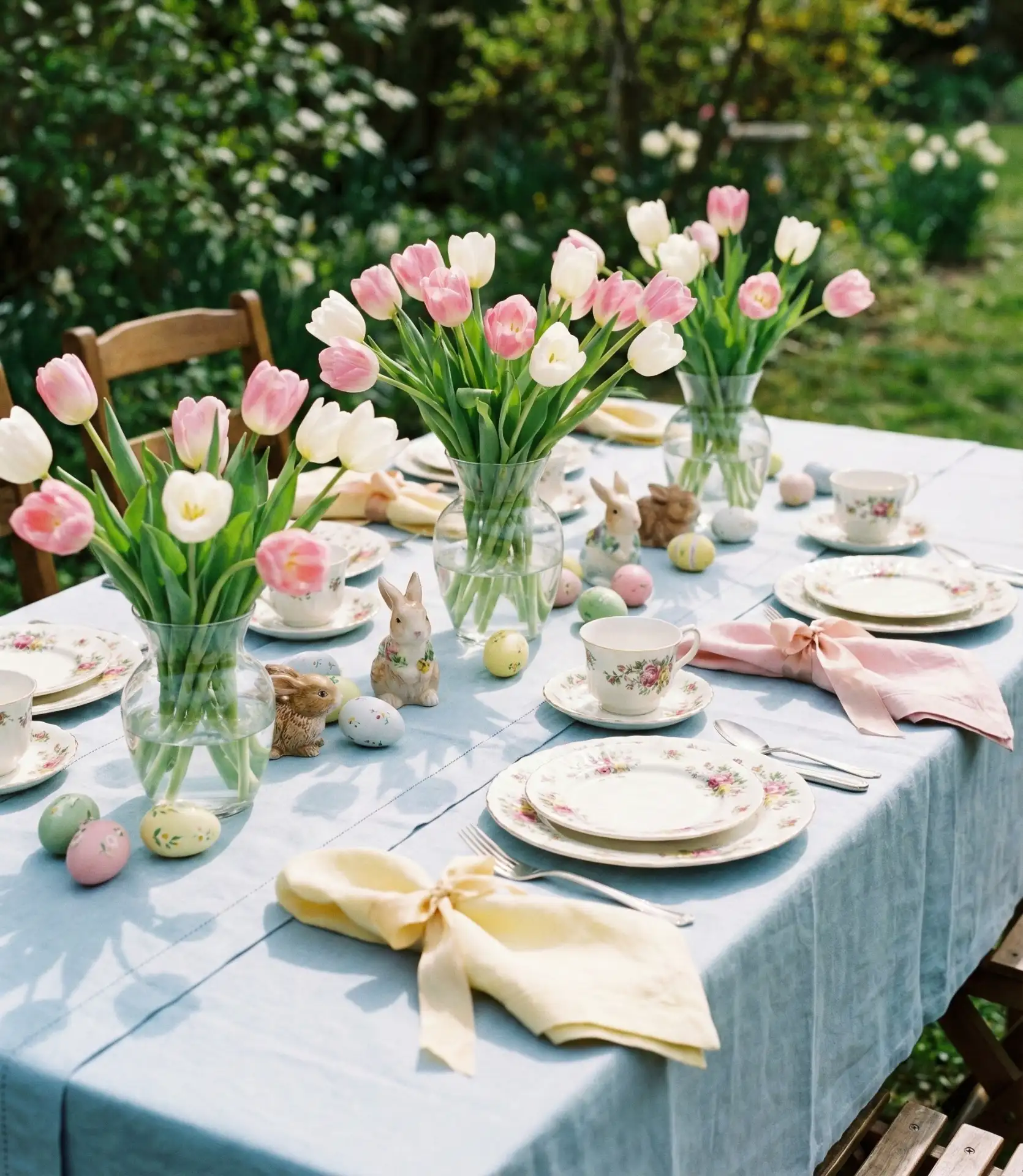 Charming Easter Brunch Garden Setup 1