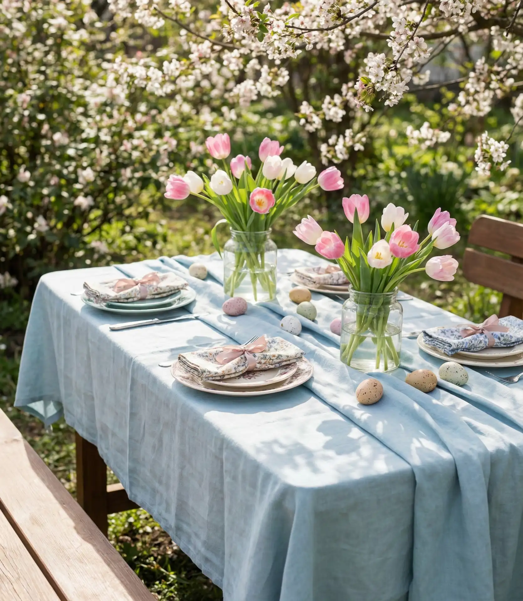Charming Easter Brunch Garden Setup 2