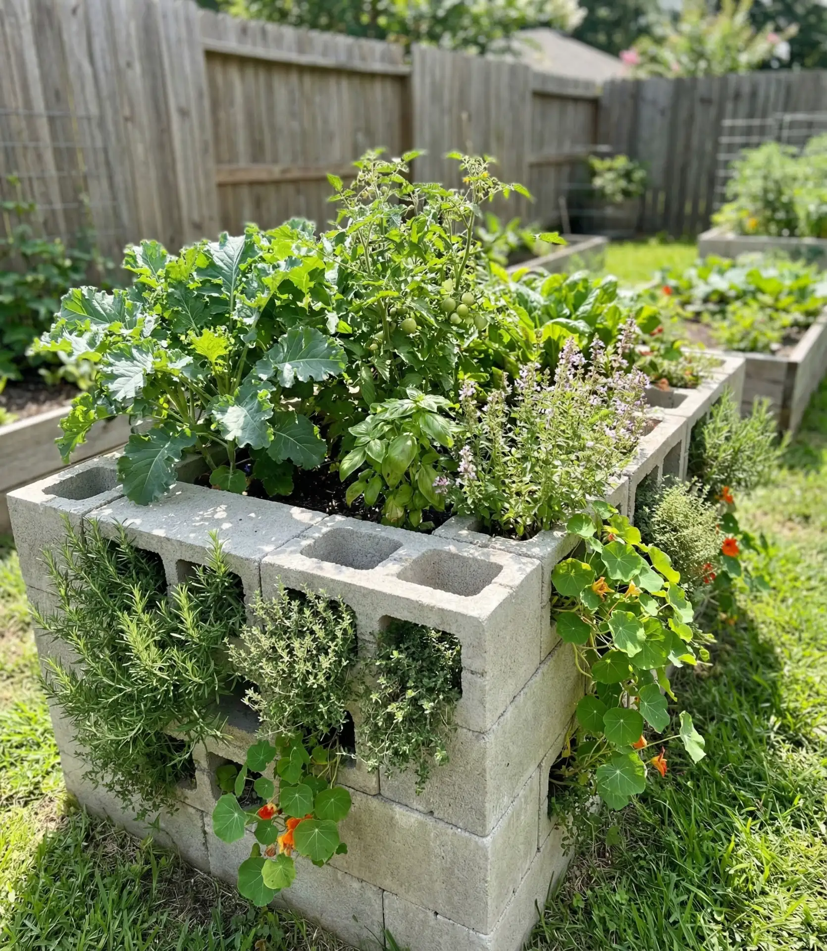 Cinder Block Raised Garden Beds 1