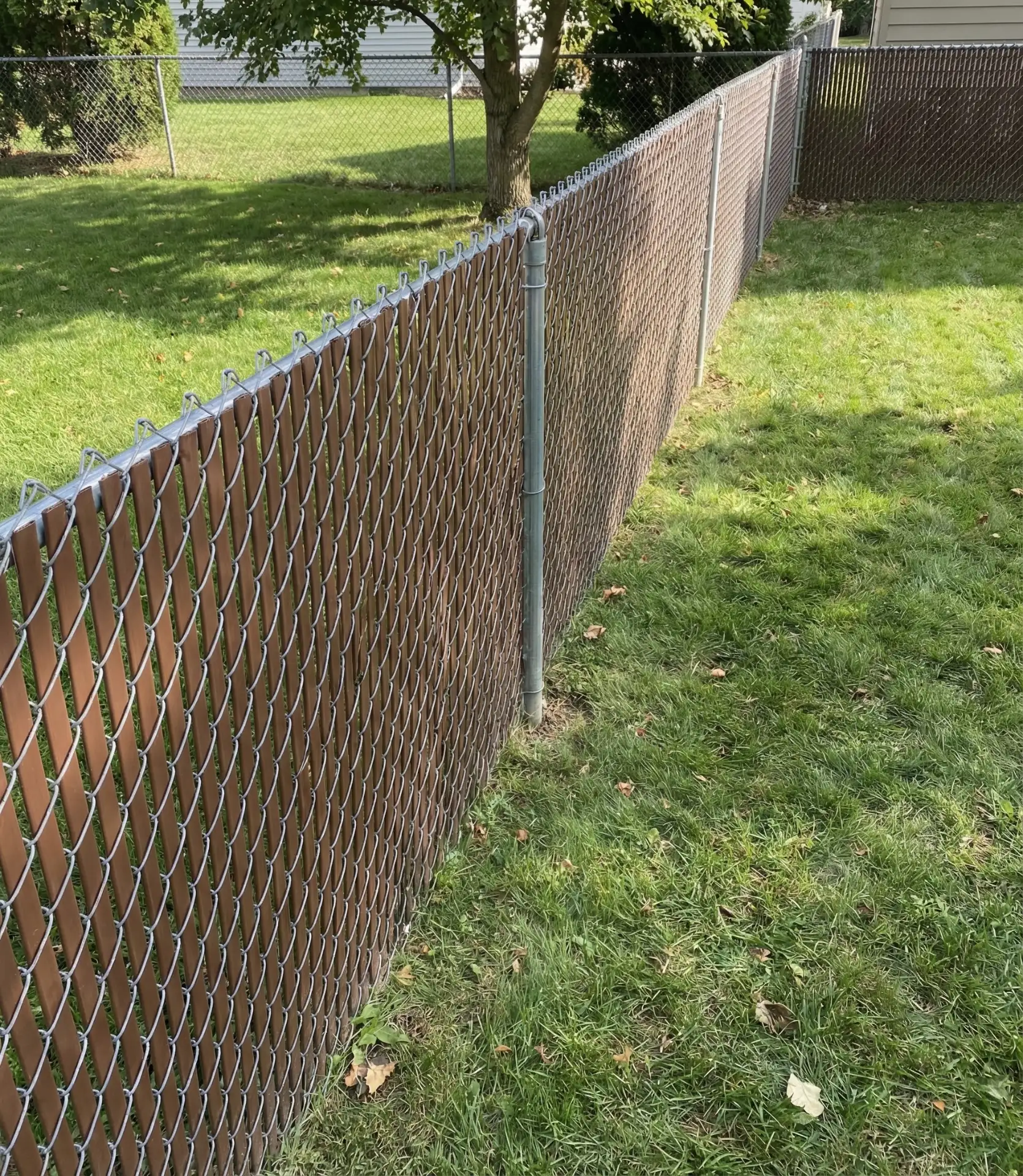 Classic Chain Link with Privacy Slats 2