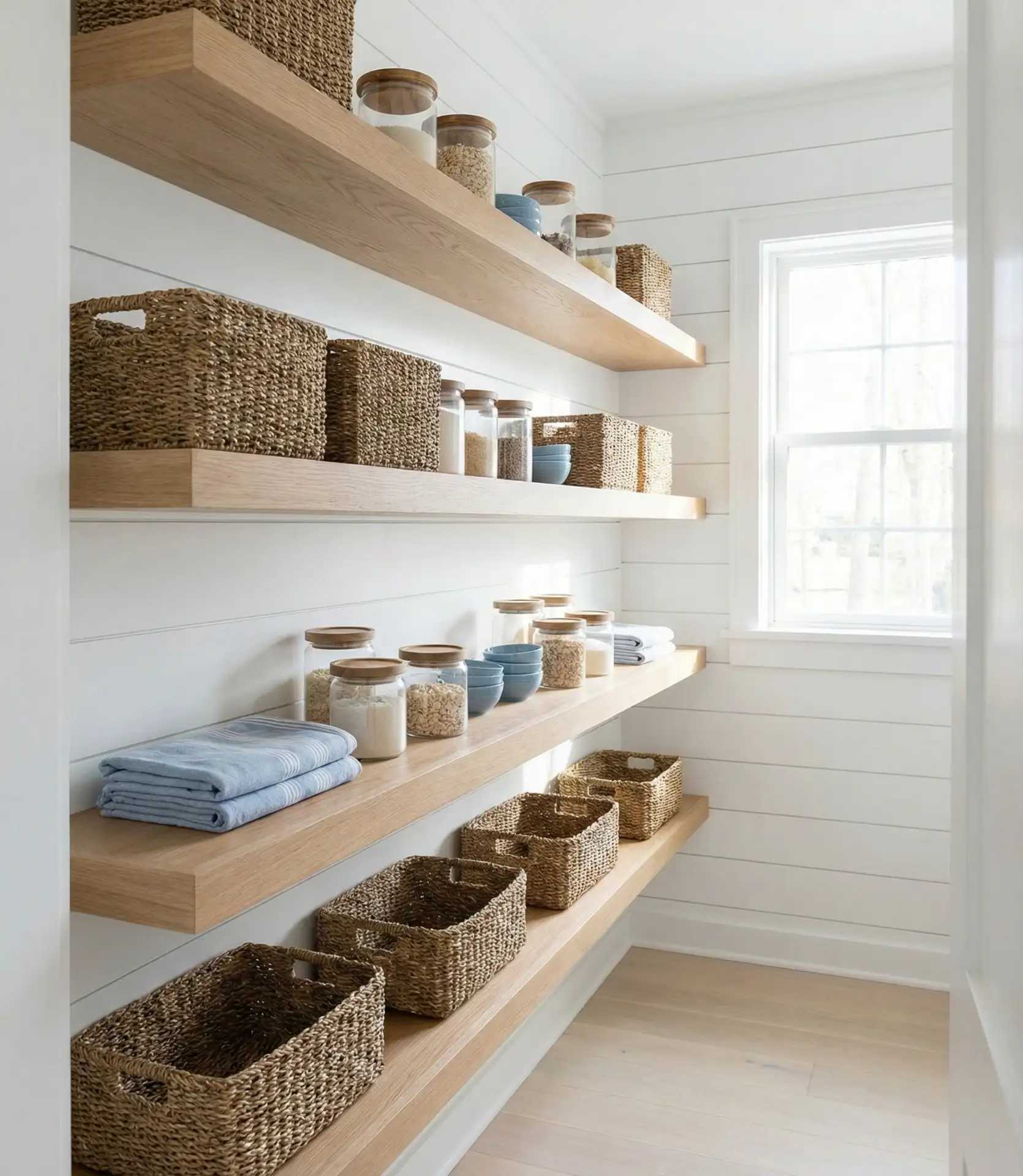 Coastal-Inspired Light and Airy Pantry 2