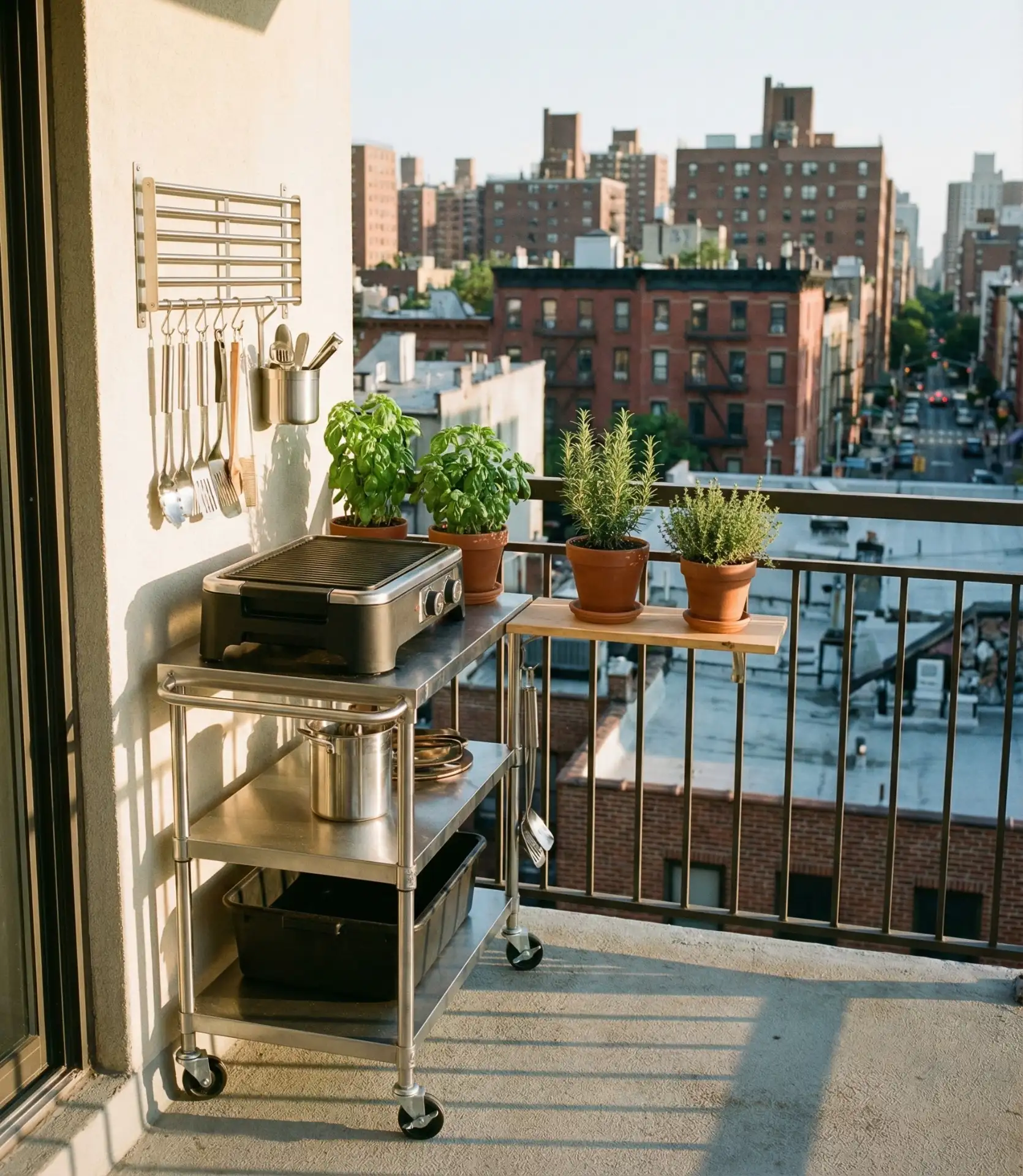 Compact Apartment Balcony Setup 1