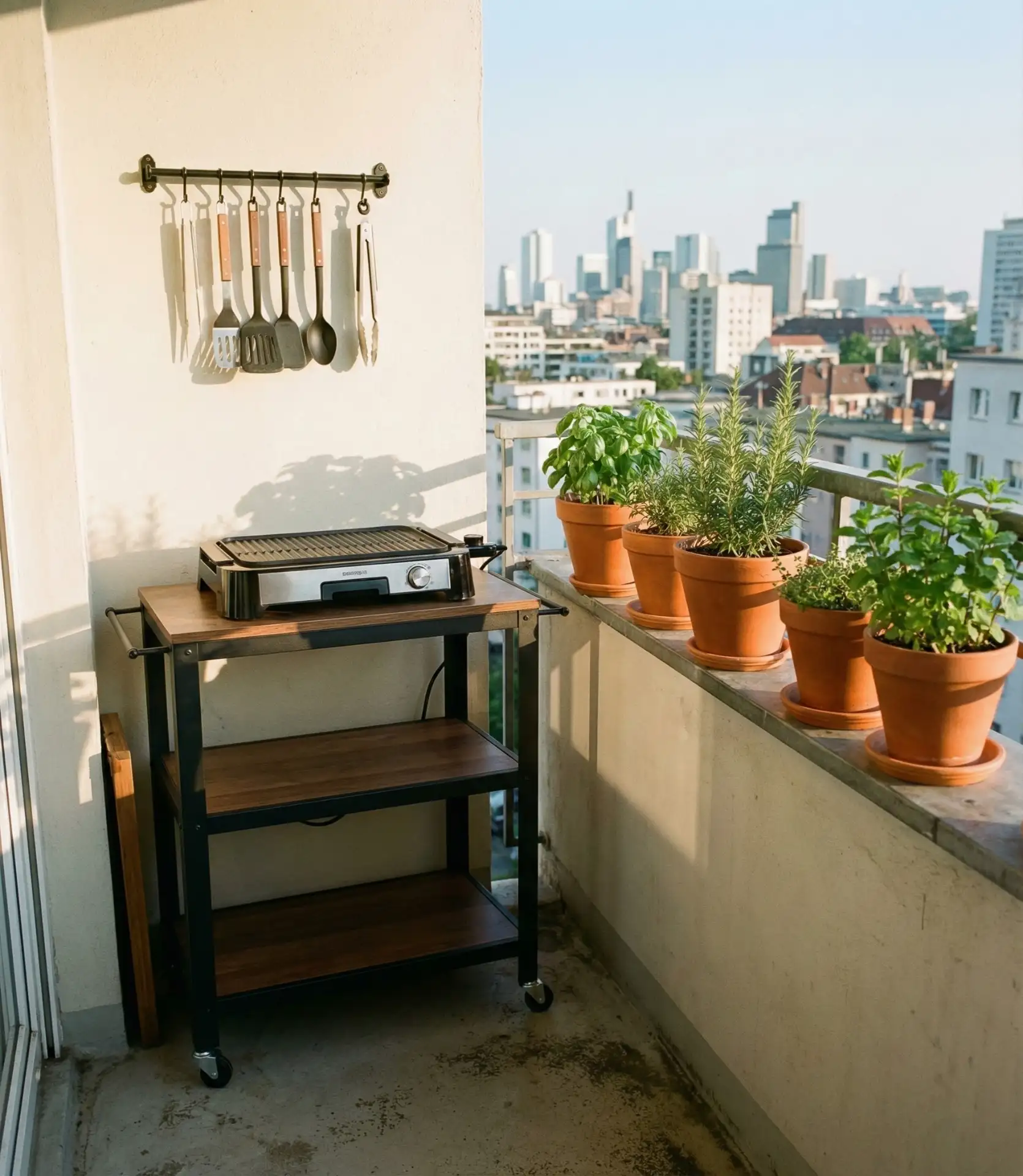 Compact Apartment Balcony Setup 2