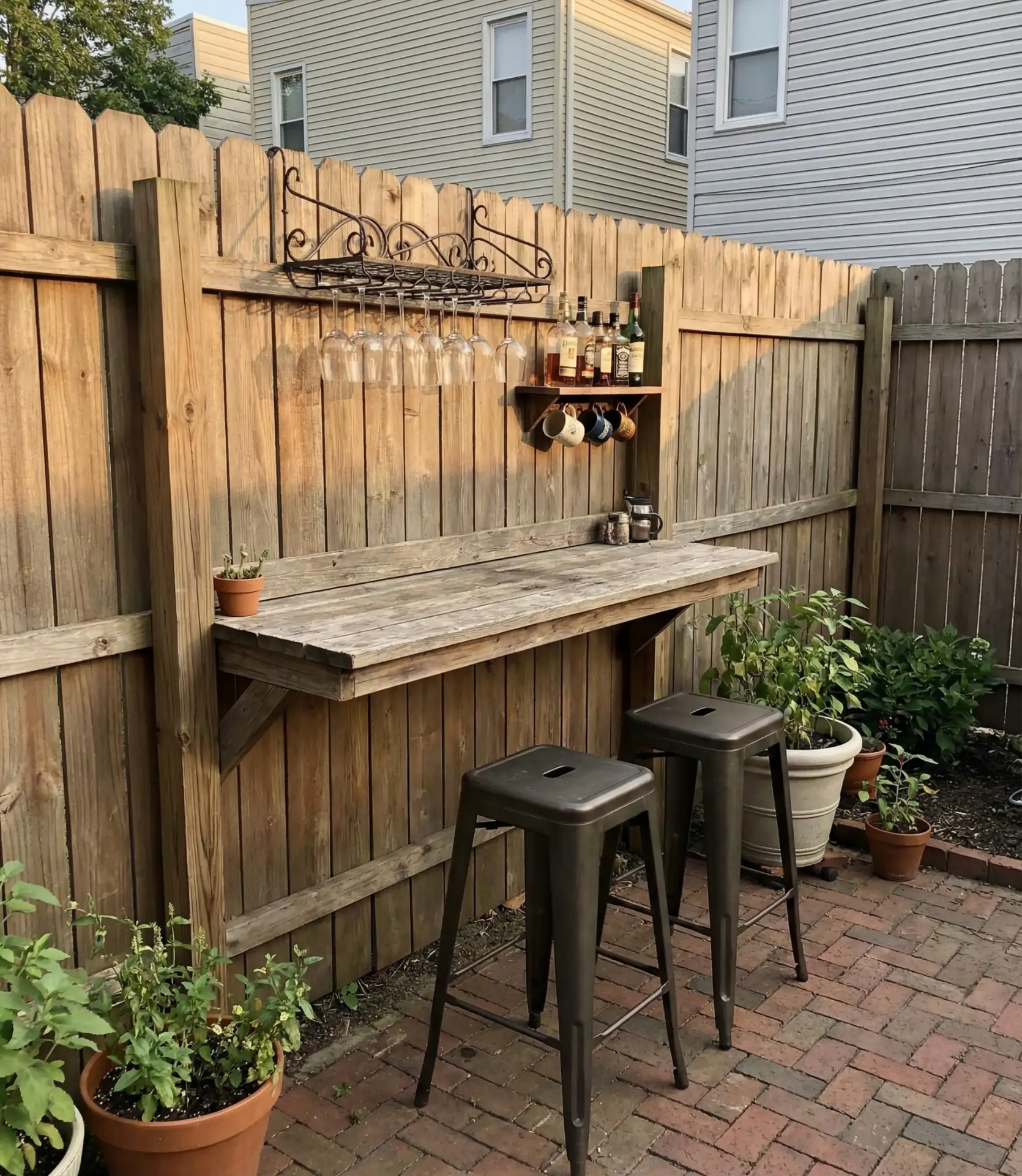 Compact Backyard Counter Bar 2