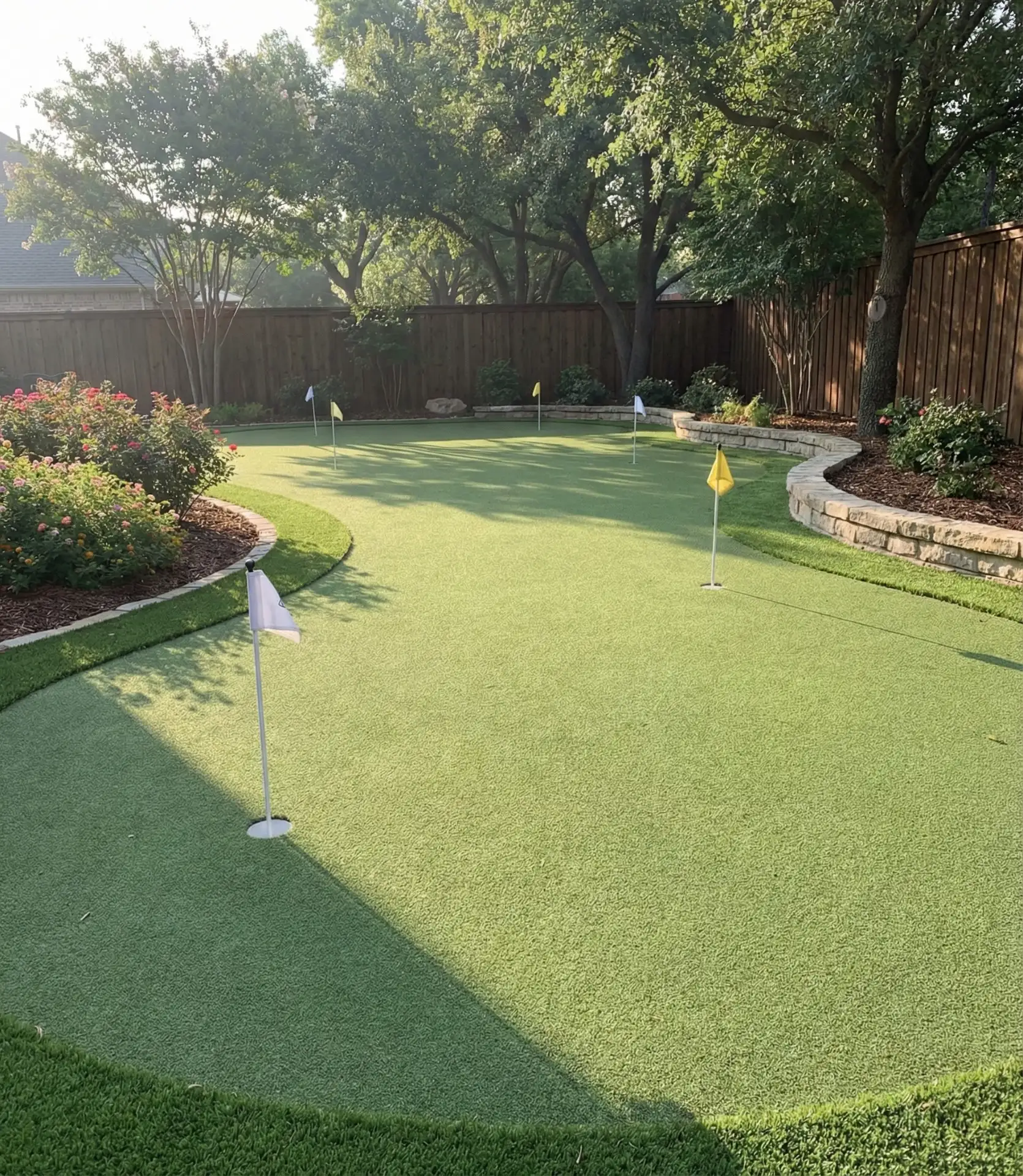 Compact Putting Green with Artificial Turf 1