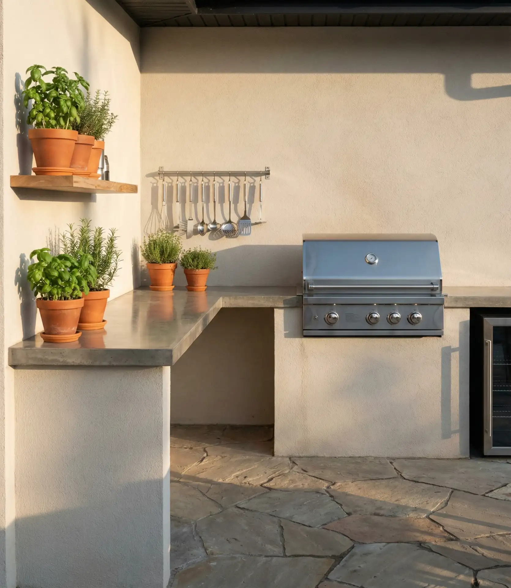 Compact Small Backyard Kitchen Layout 1