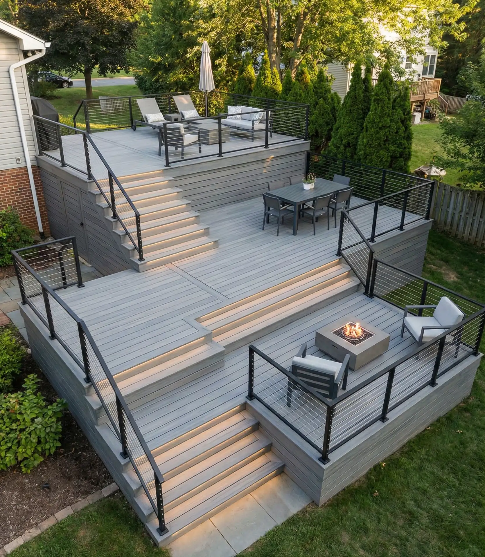 Composite Deck in Multiple Levels 2