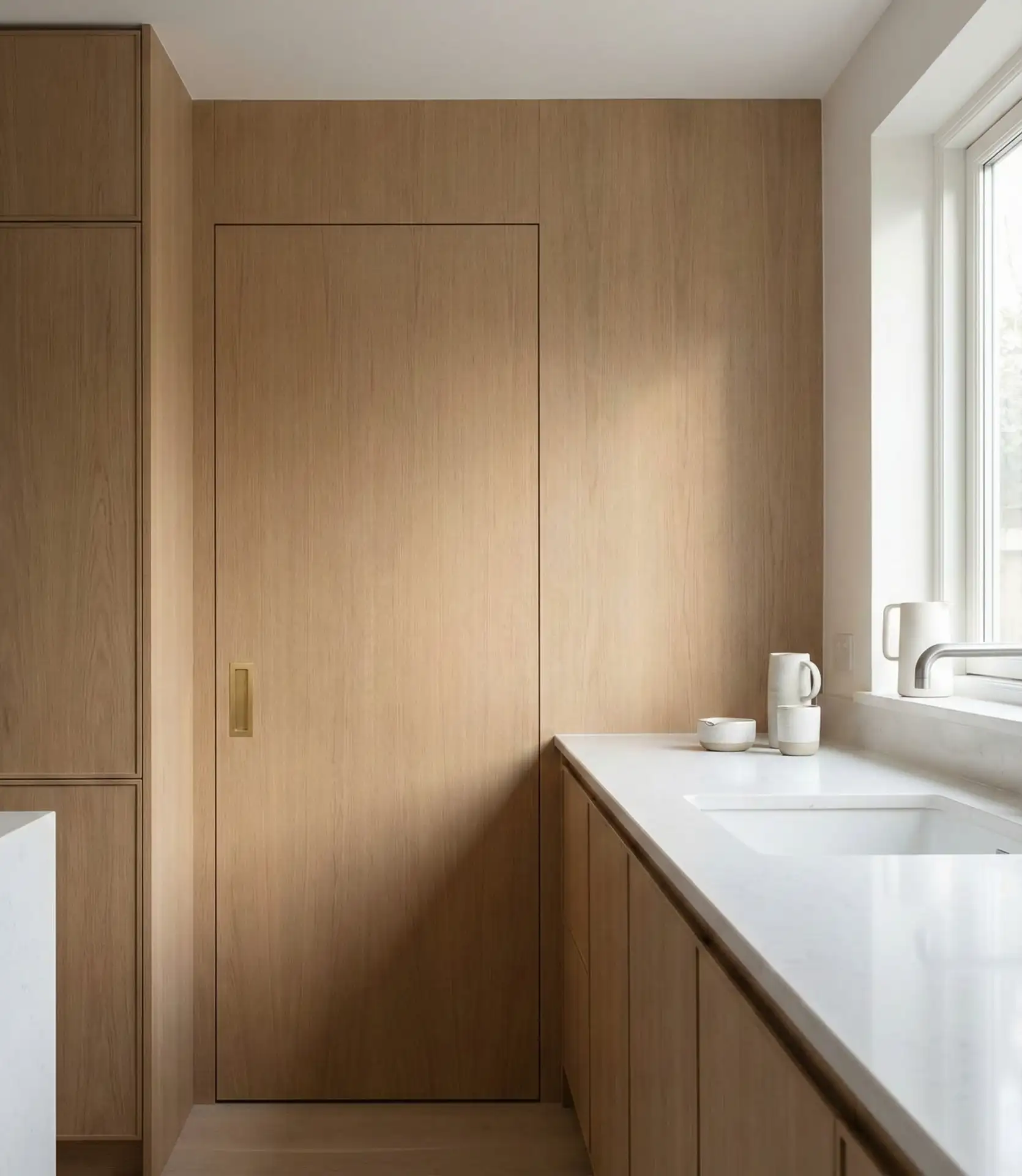 Concealed Pantries with Flush Doors 1