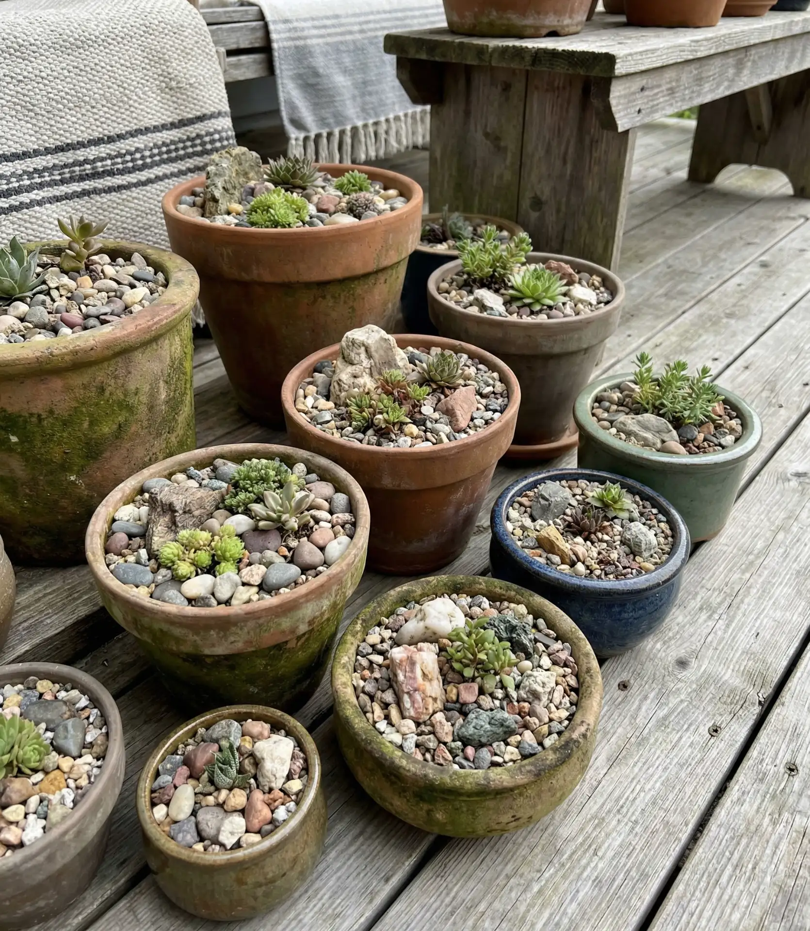 Container Rock Garden for Small Spaces 1