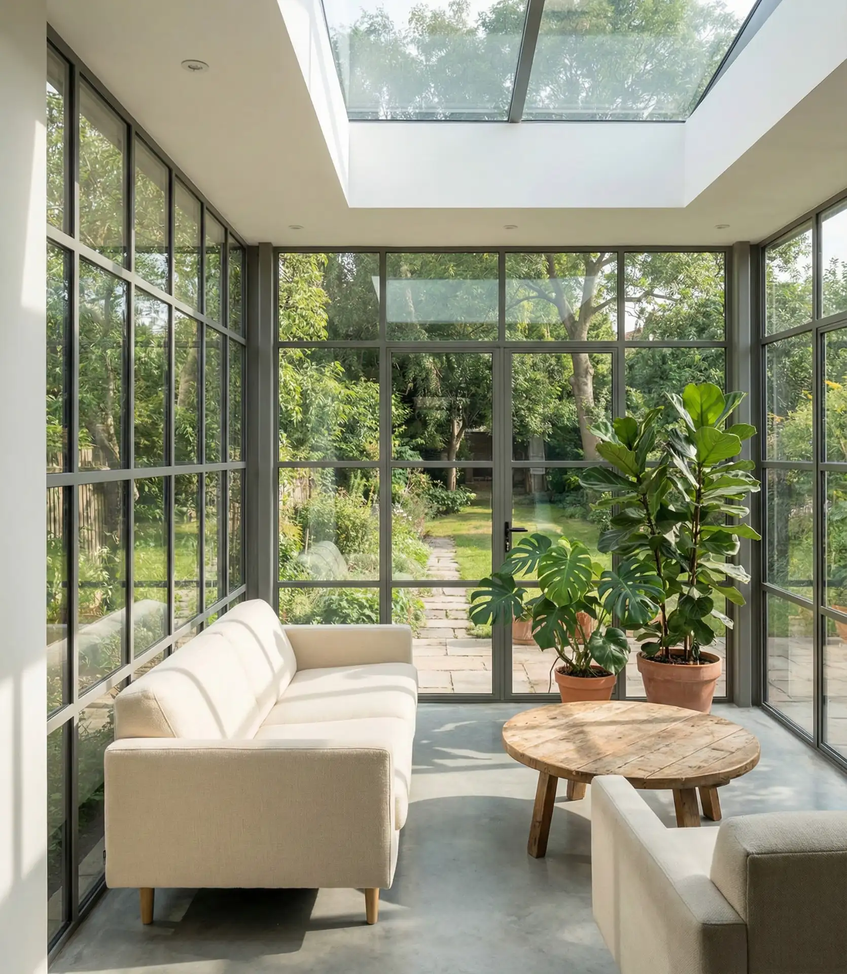 Contemporary Glass-Walled Sunroom 2