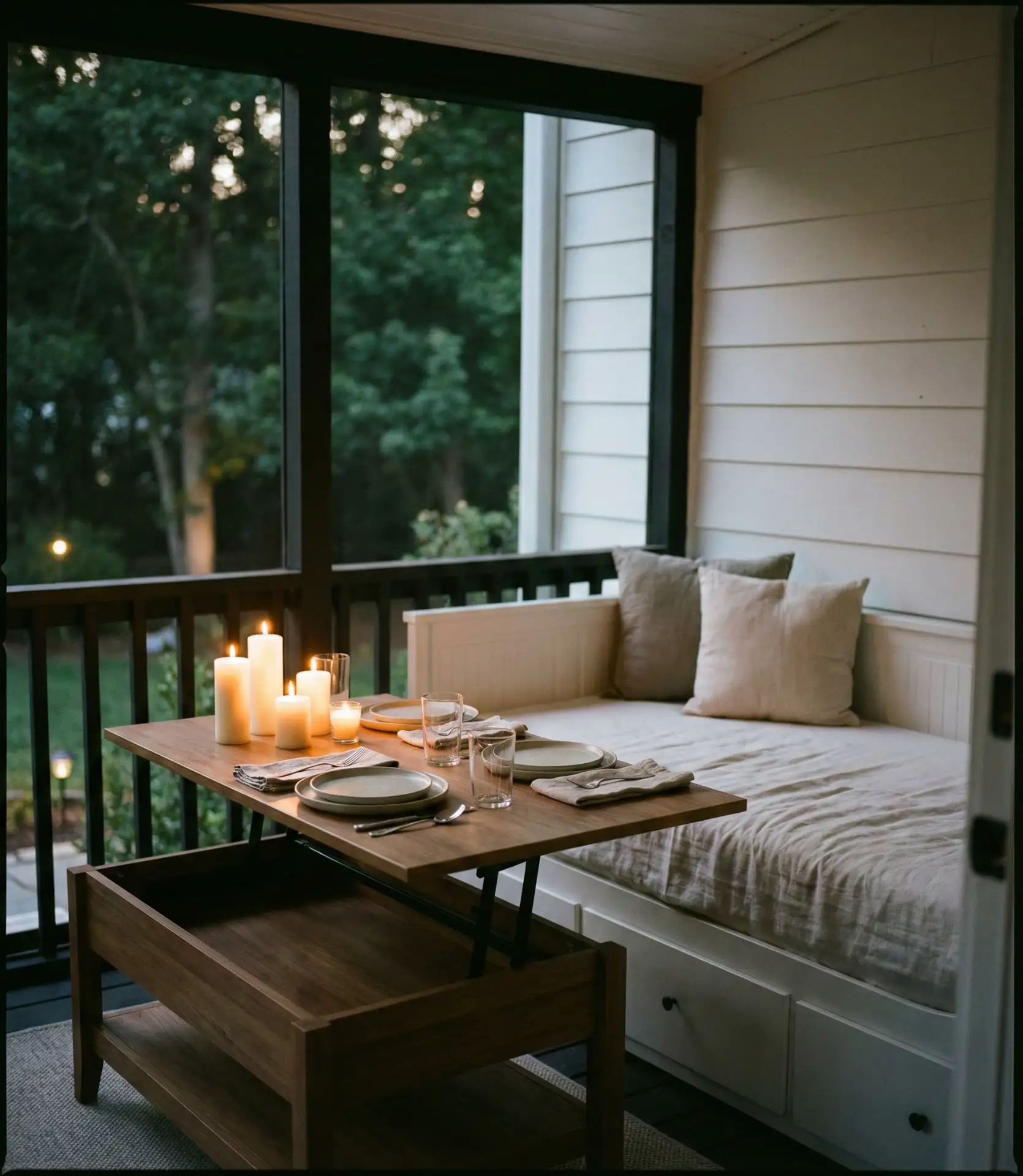 Convertible Daybed to Dining Transformation 2