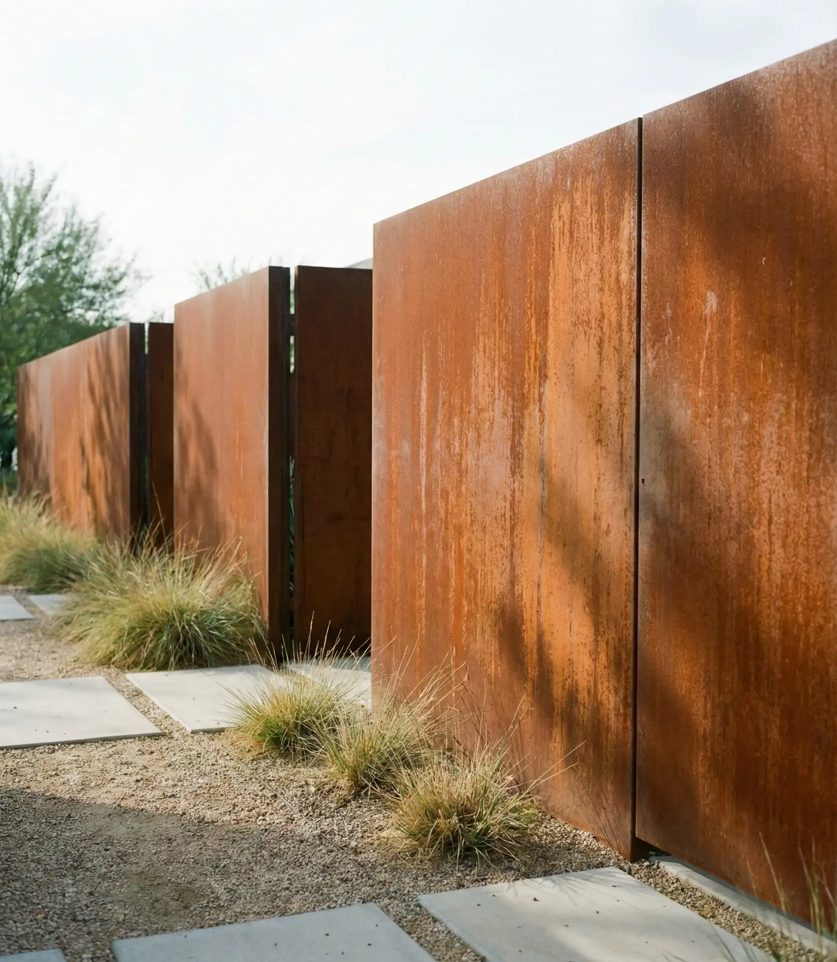 Corten Steel Weathering Panel Fence 2