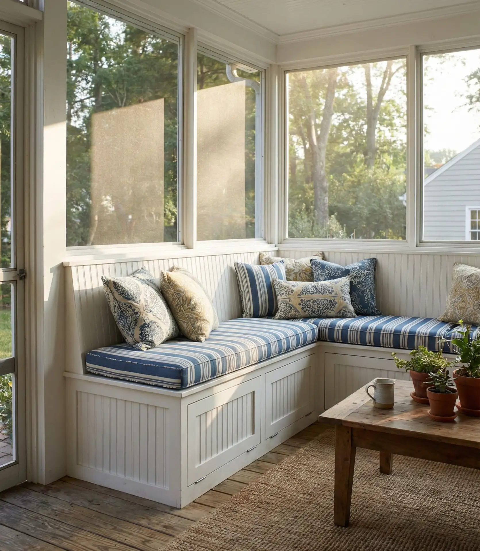 Cottage-Style Built-In Bench Seating 2