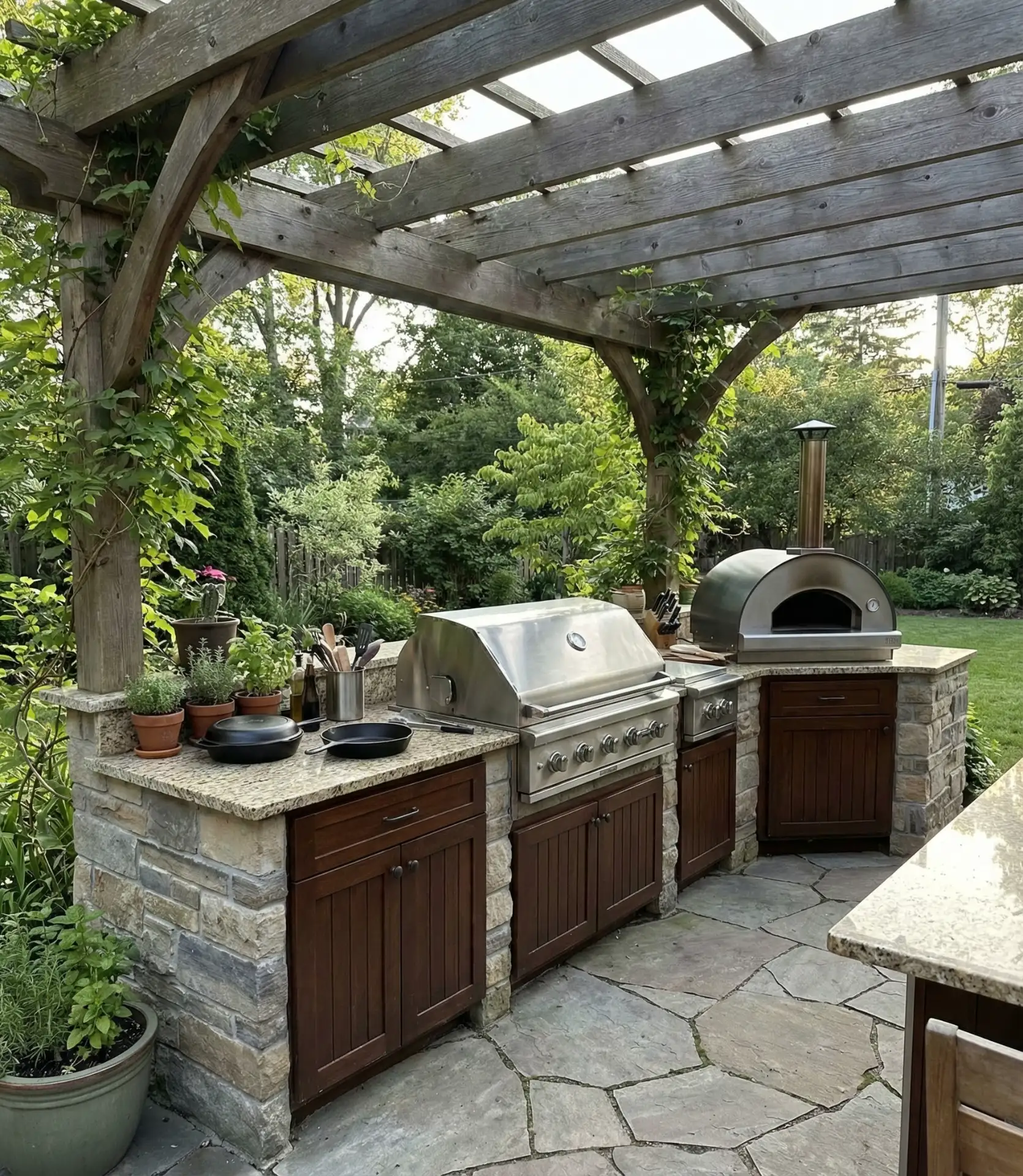 Covered Outdoor Kitchen 1
