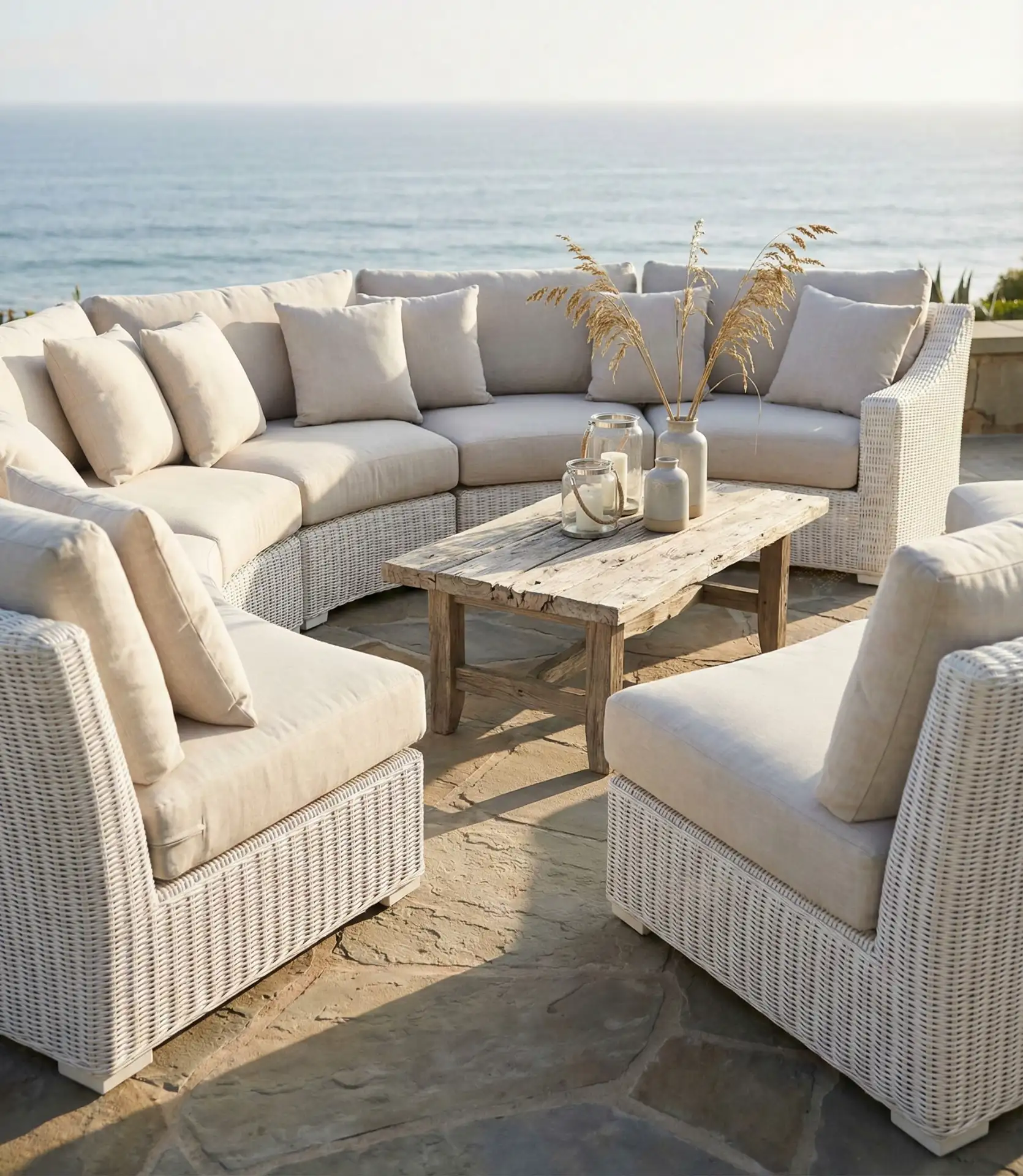 Curved Sectional with Coastal Vibes 1