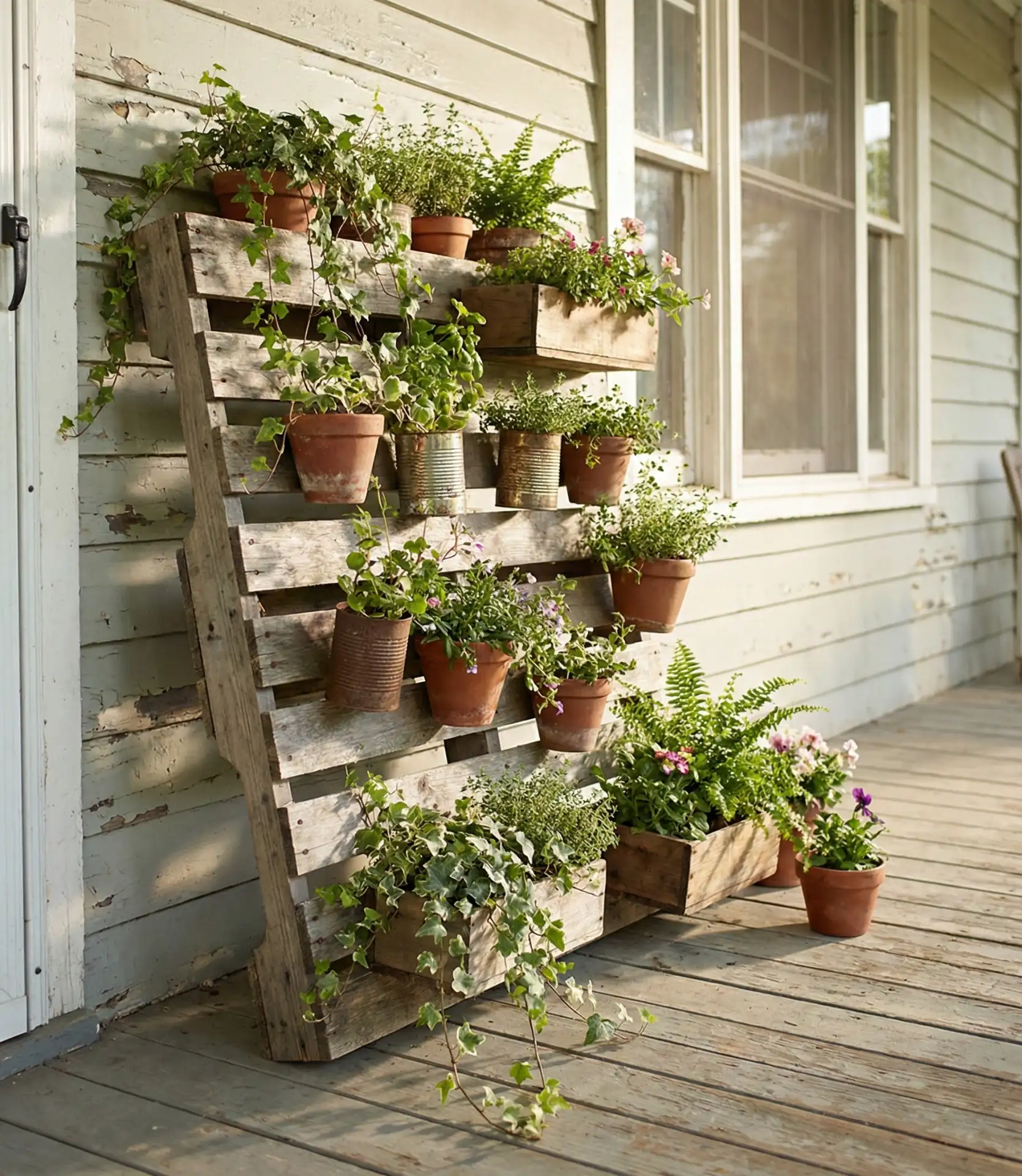 DIY Pallet Planter Wall 1