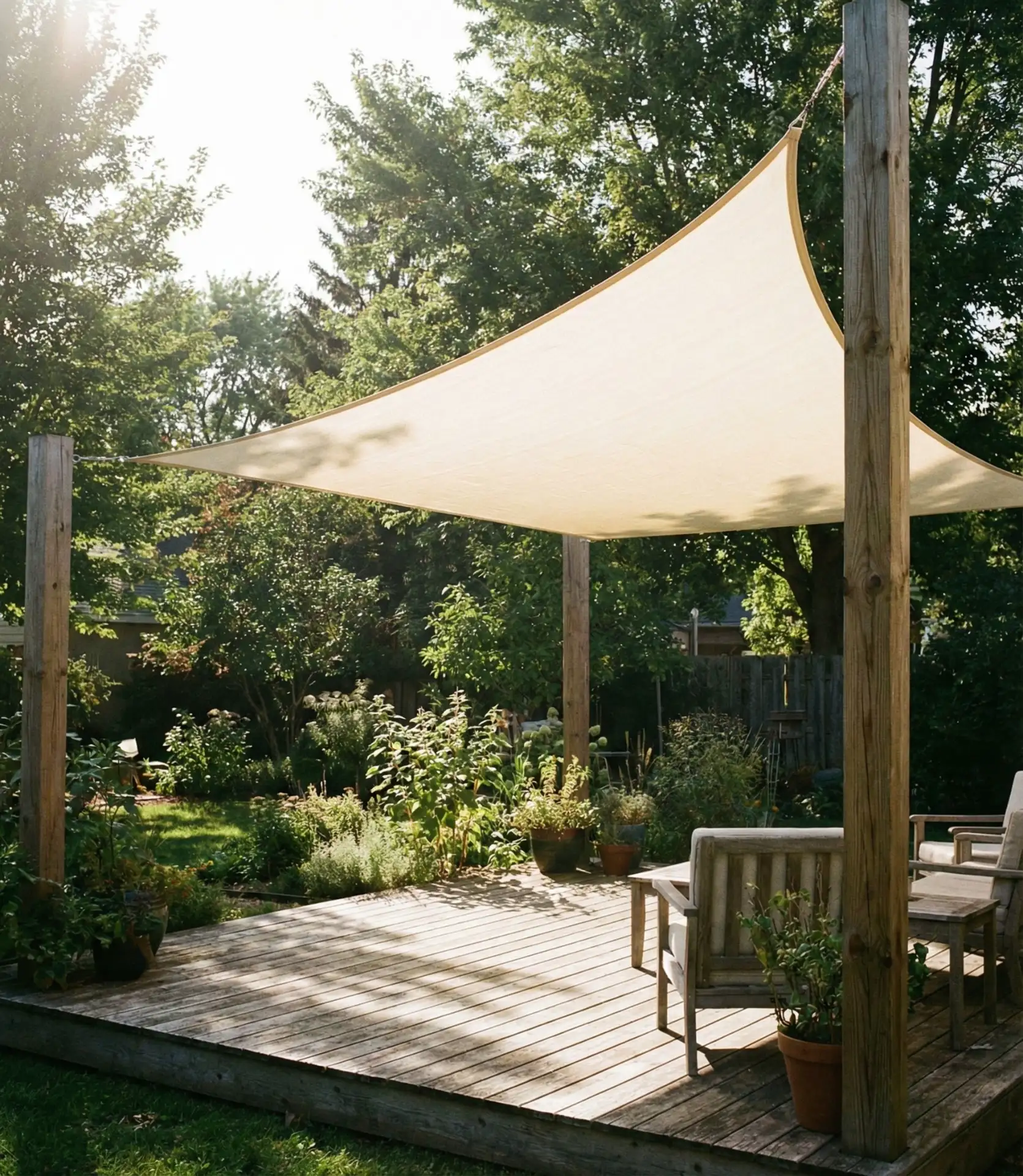 DIY Shade Sail Installation 1