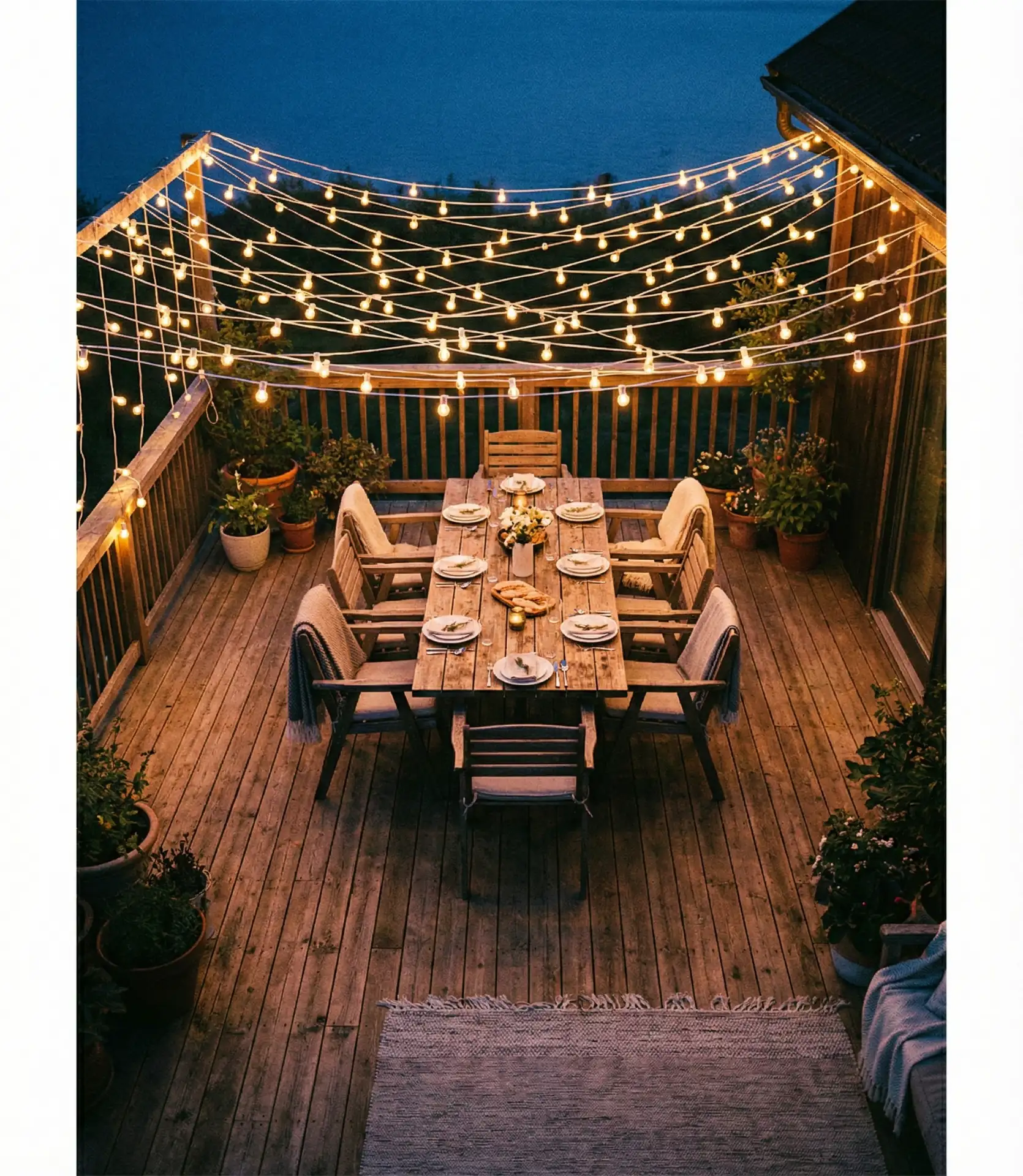 DIY String Light Canopy 1