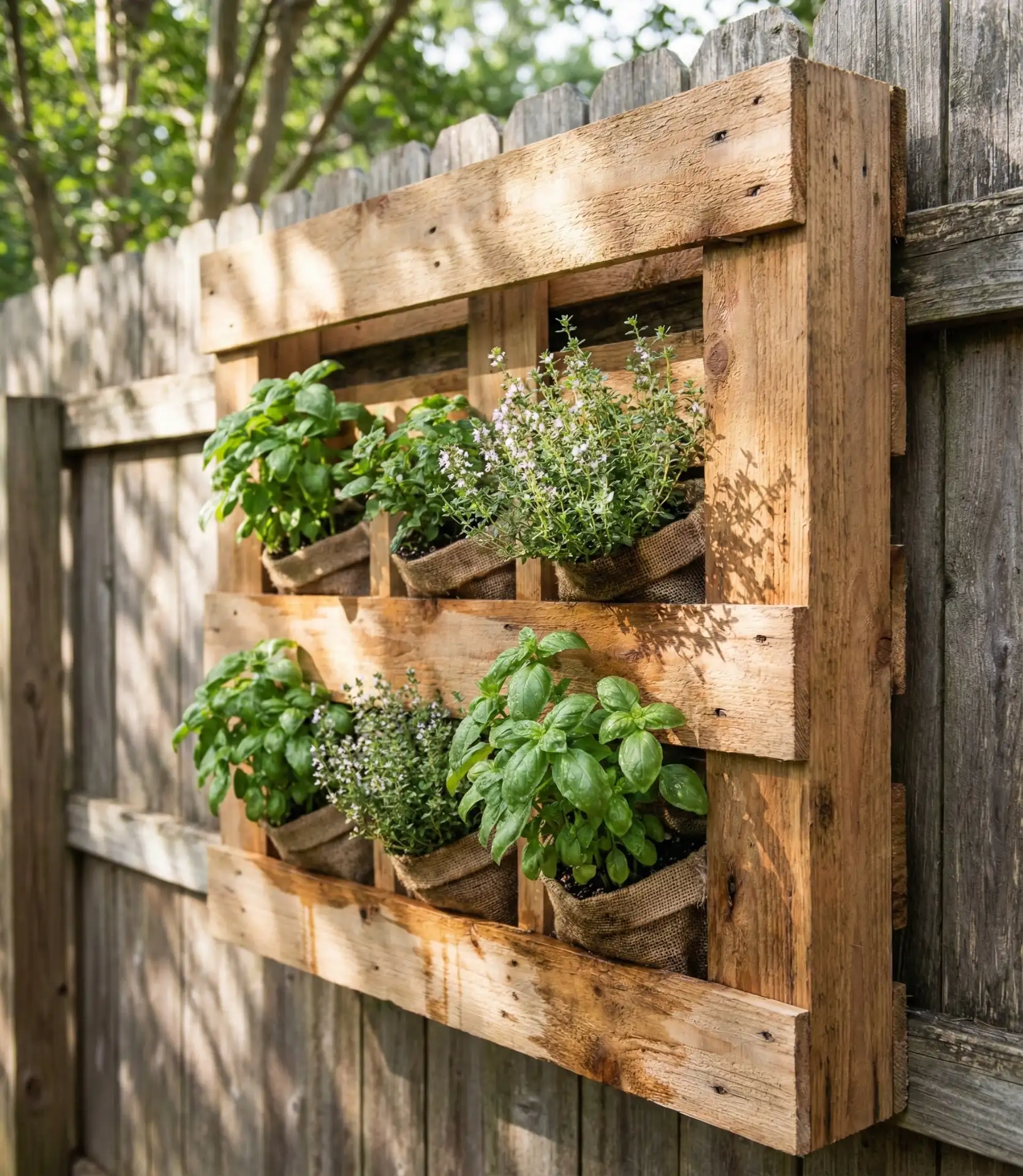 DIY Vertical Herb Garden Wall 1