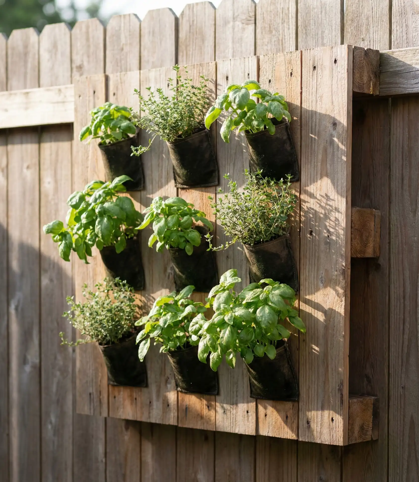 DIY Vertical Herb Garden Wall 2