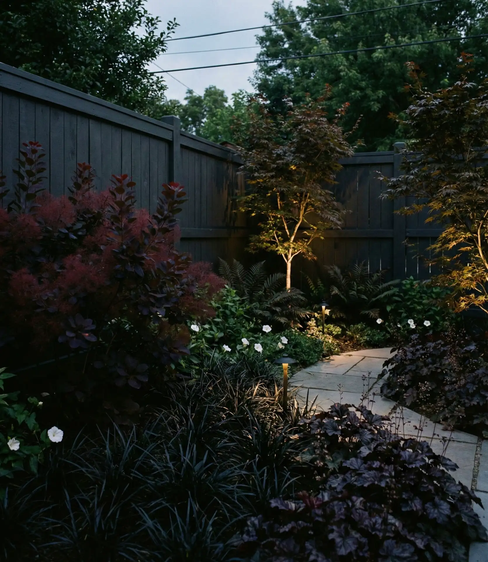 Dark Aesthetic Evening Garden Design 2