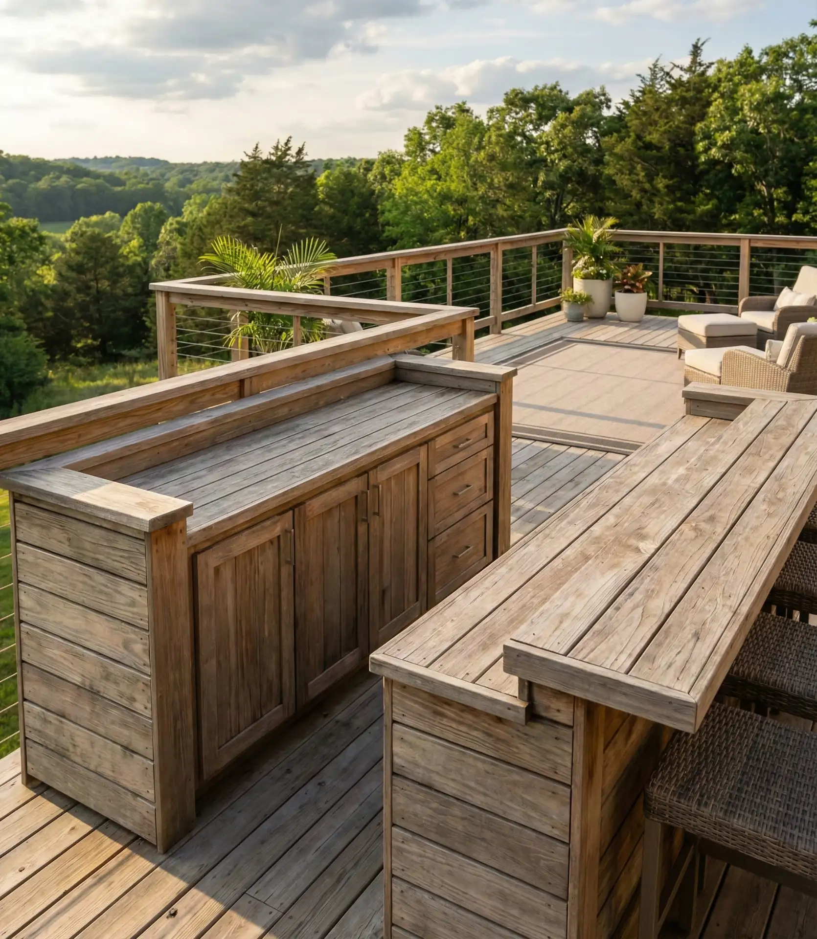 Deck-Integrated Built-In Bar 2