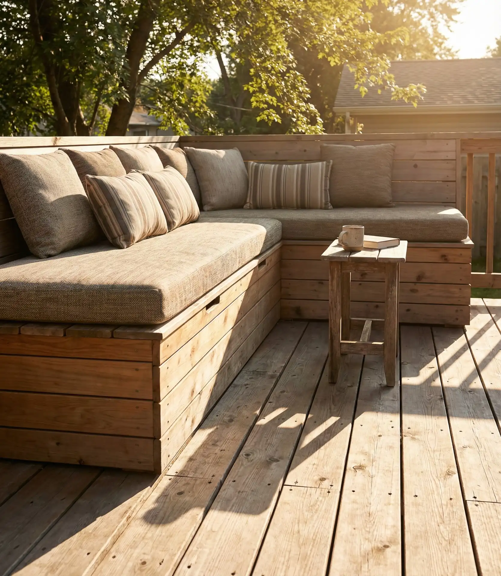 Deck with Built-In Seating 1