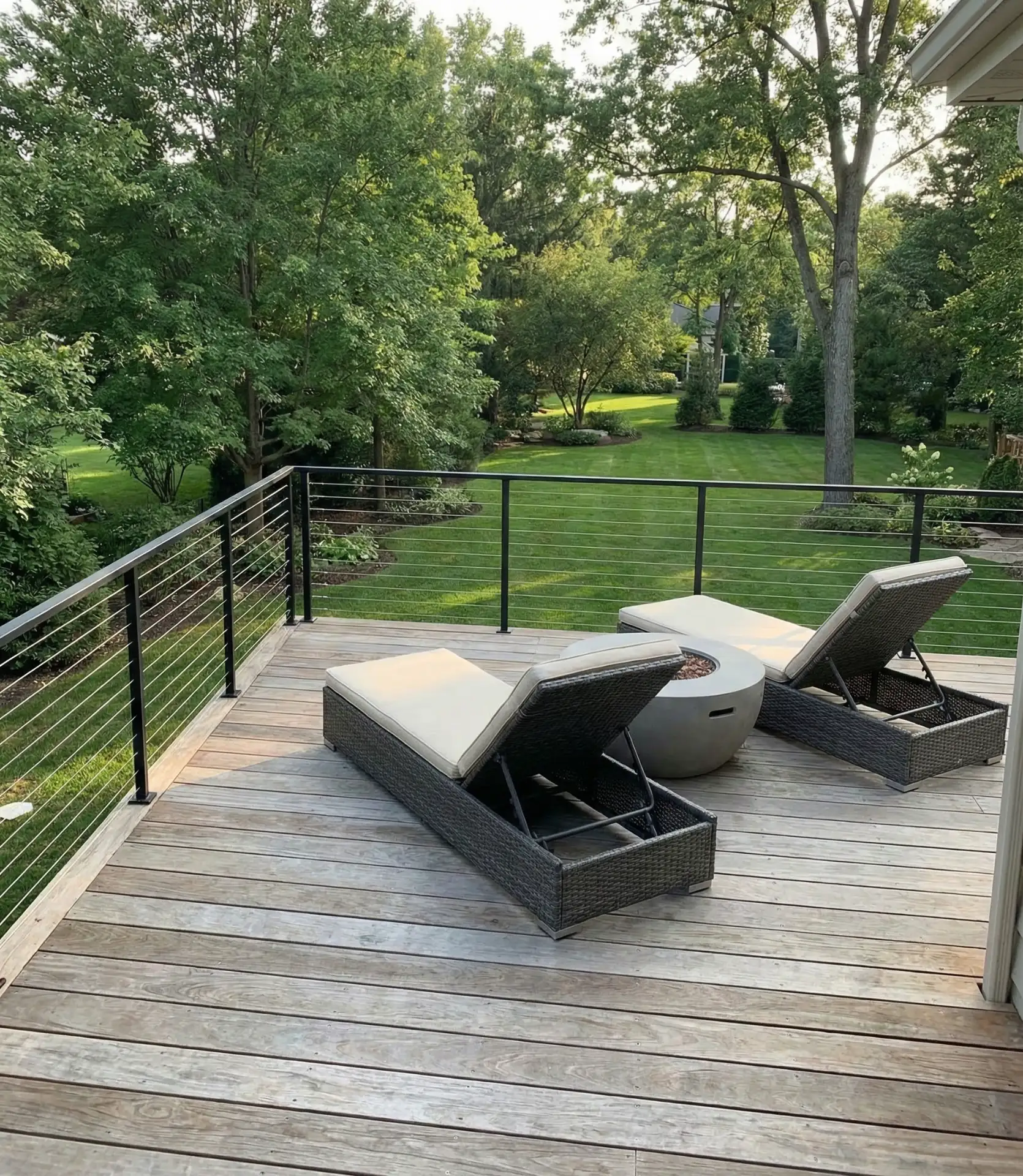 Deck with Cable Railing System 1