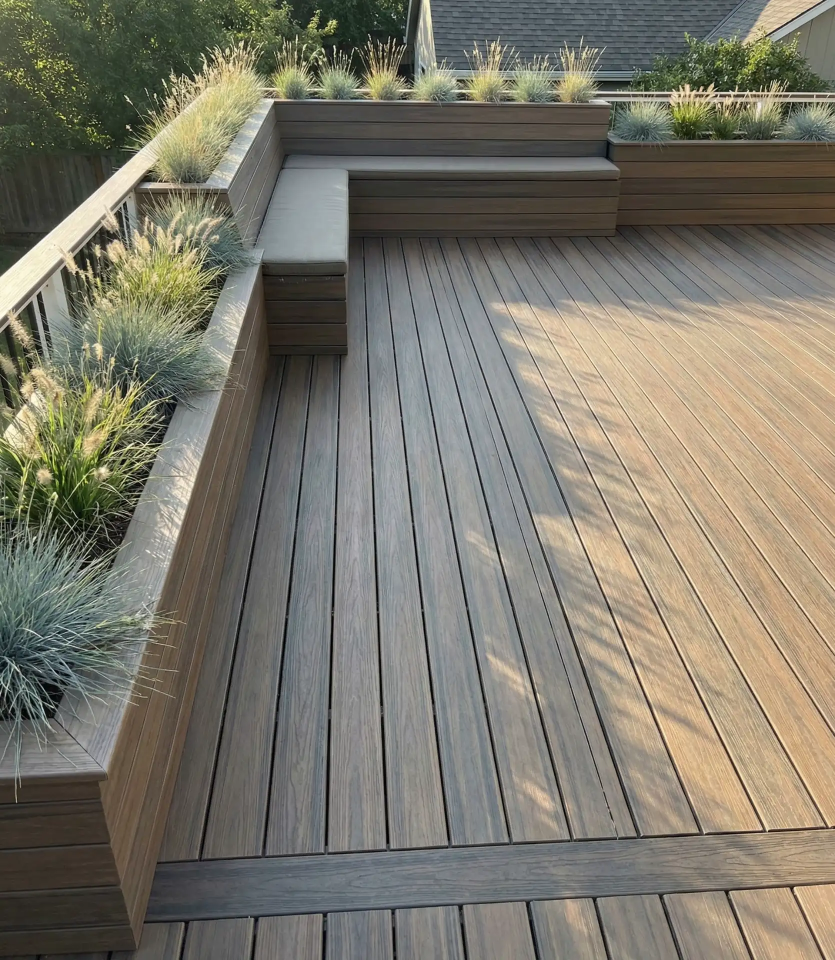 Deck with Integrated Planter Boxes 2