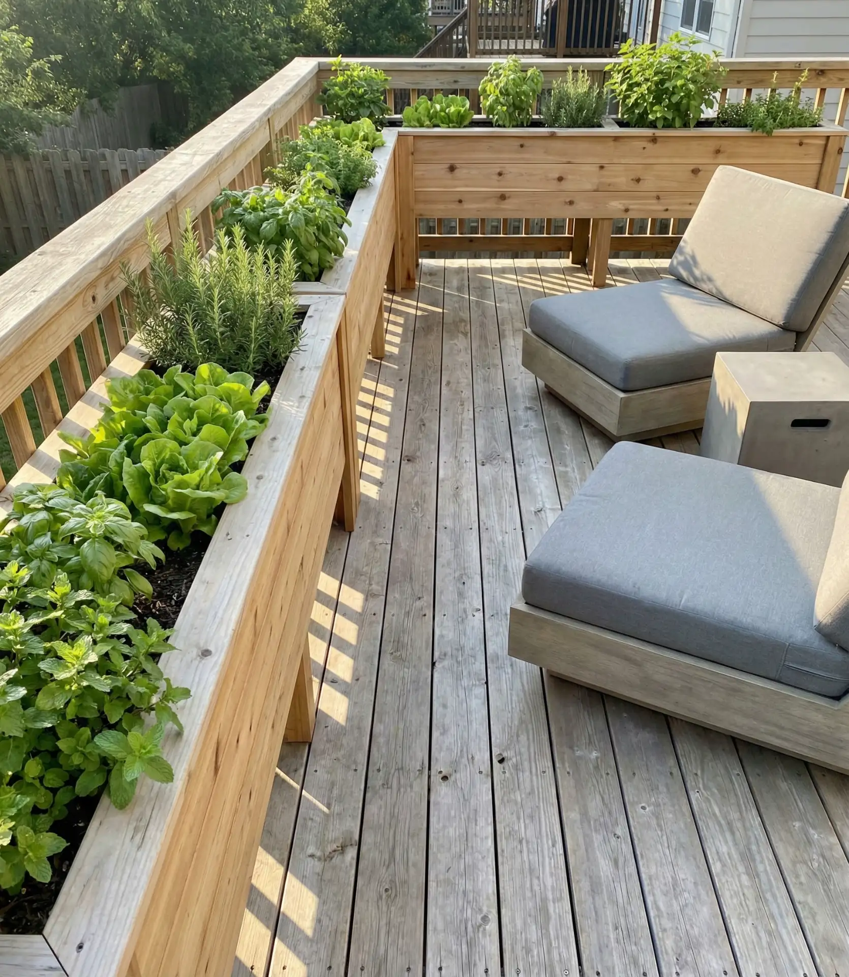 Deck with Raised Planters 1