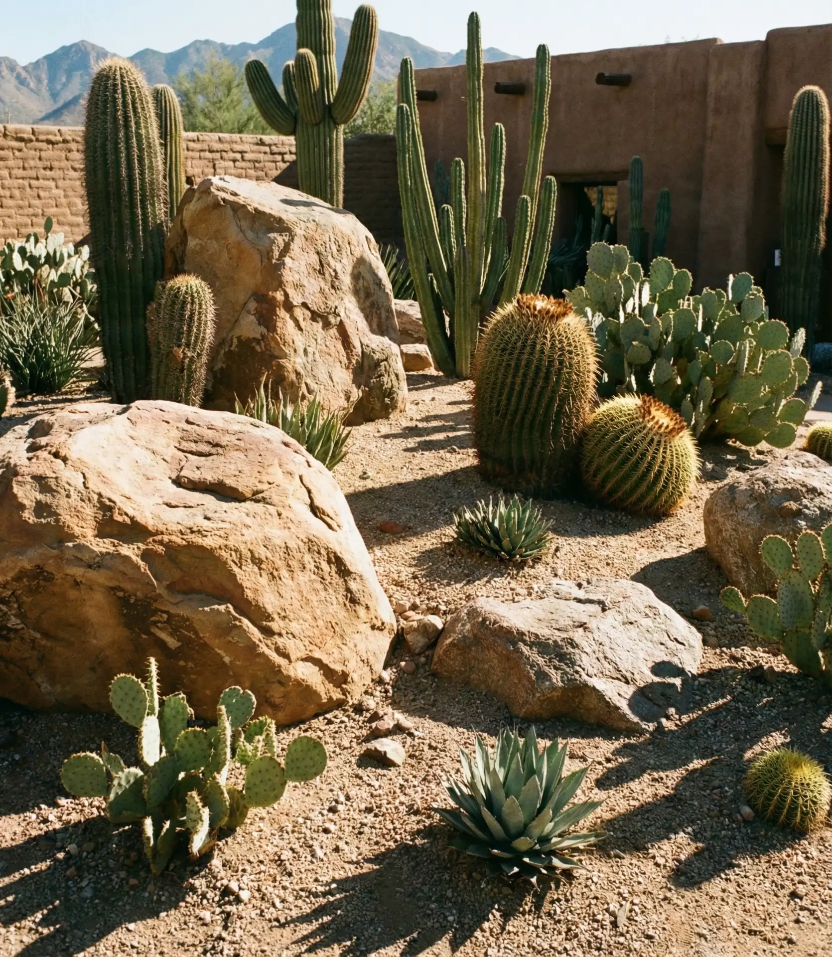 Desert-Inspired Rock Garden with Cacti 2