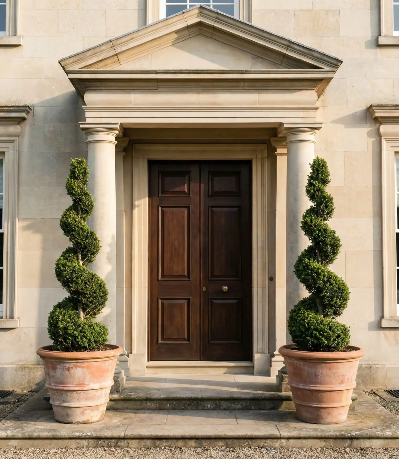 Double Door Symmetry with Matching Topiaries 1