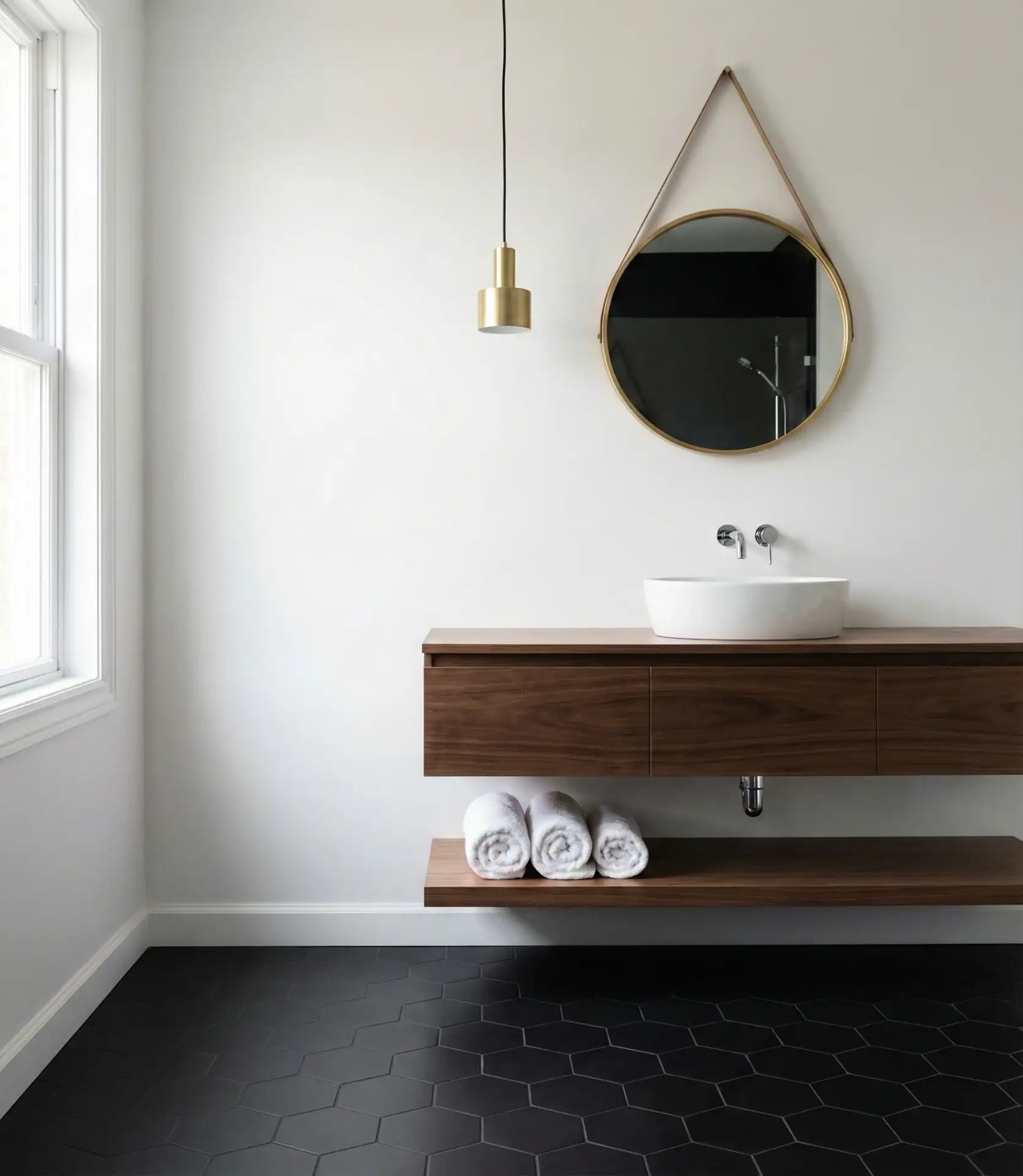 Dramatic Black Hexagon Tile 1