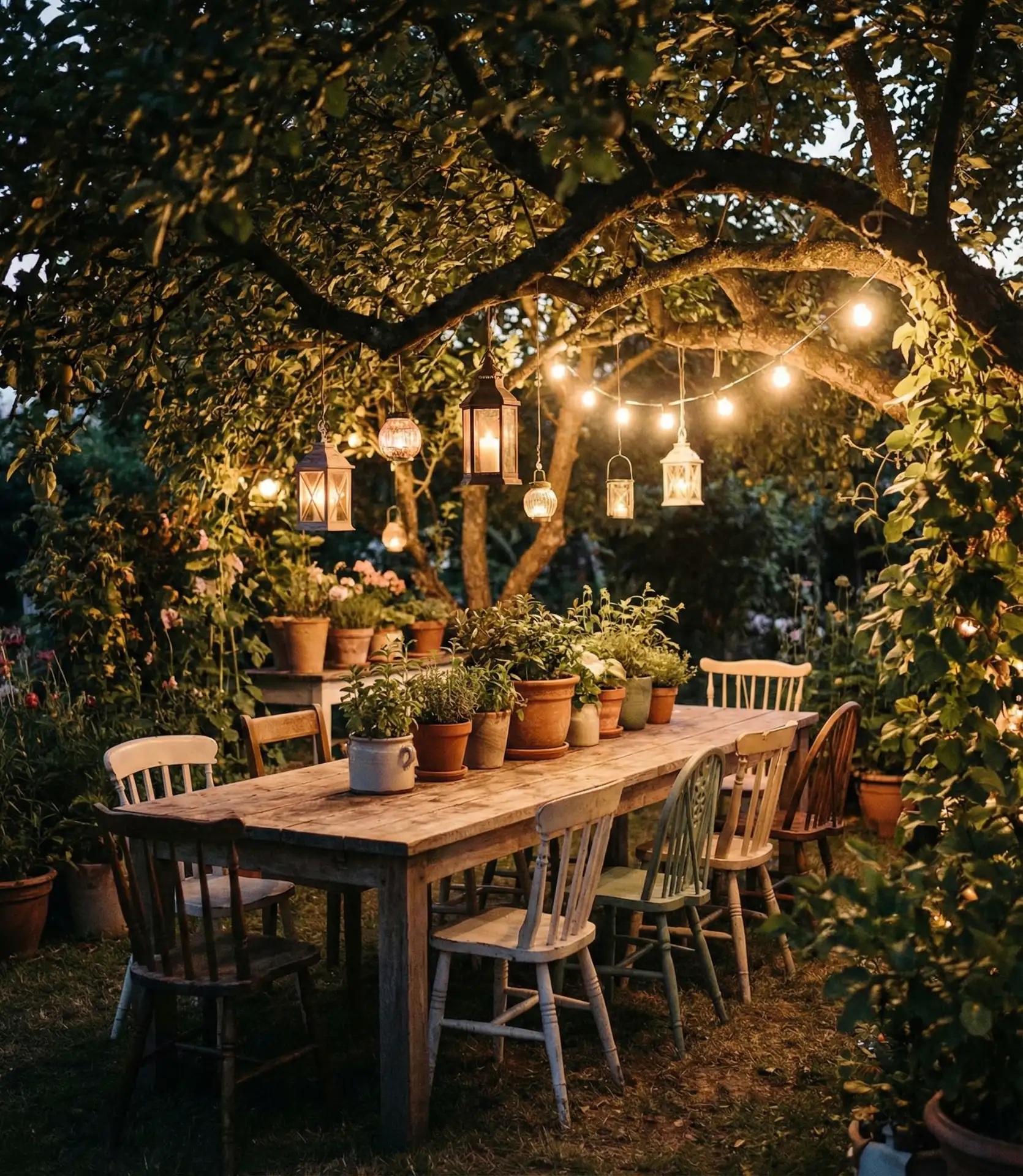 Dramatic Garden Party Setting 1