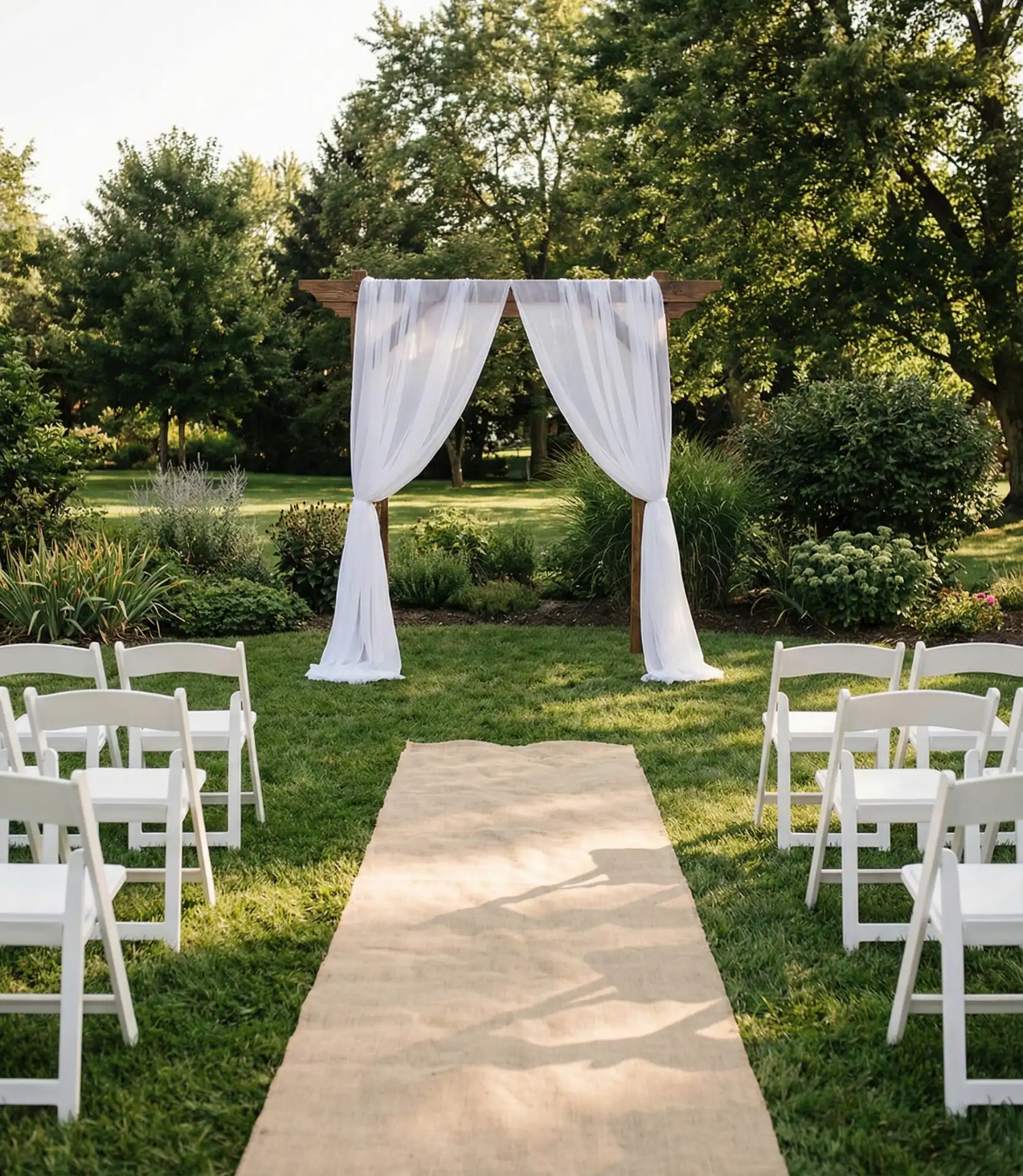 Elegant Backyard Wedding Ceremony Space 1