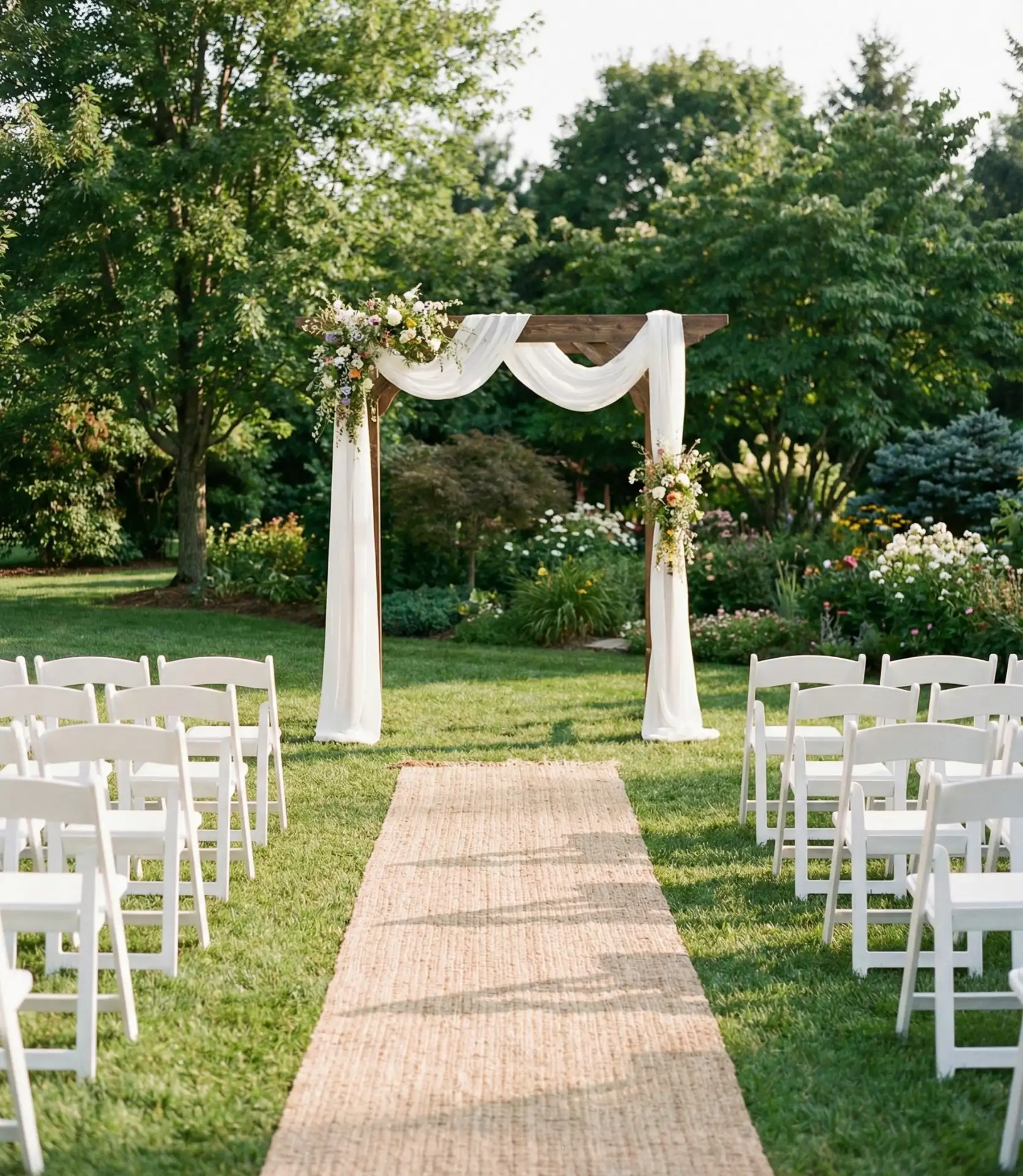 Elegant Backyard Wedding Ceremony Space 2
