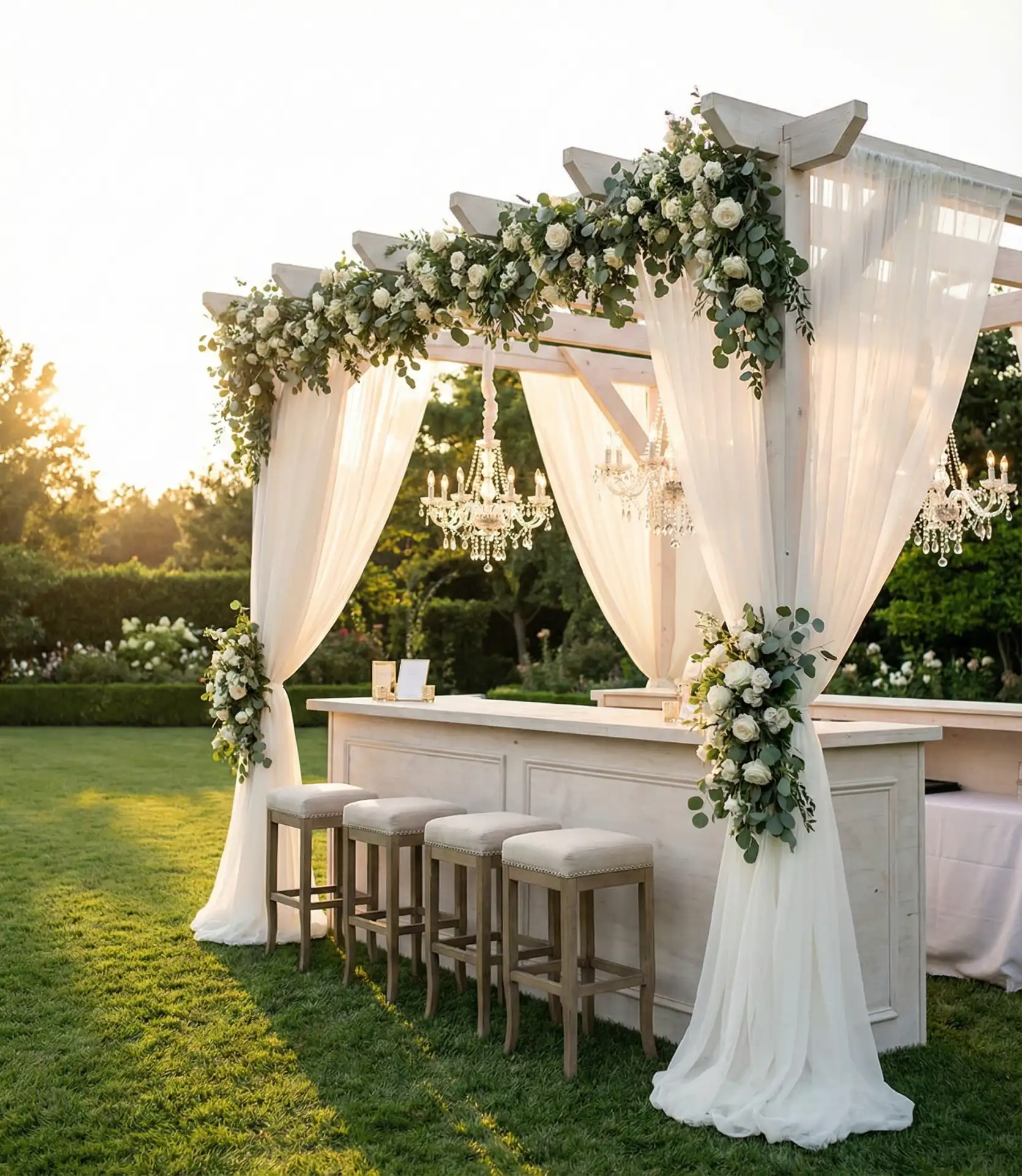 Elegant Wedding-Inspired Outdoor Bar 2