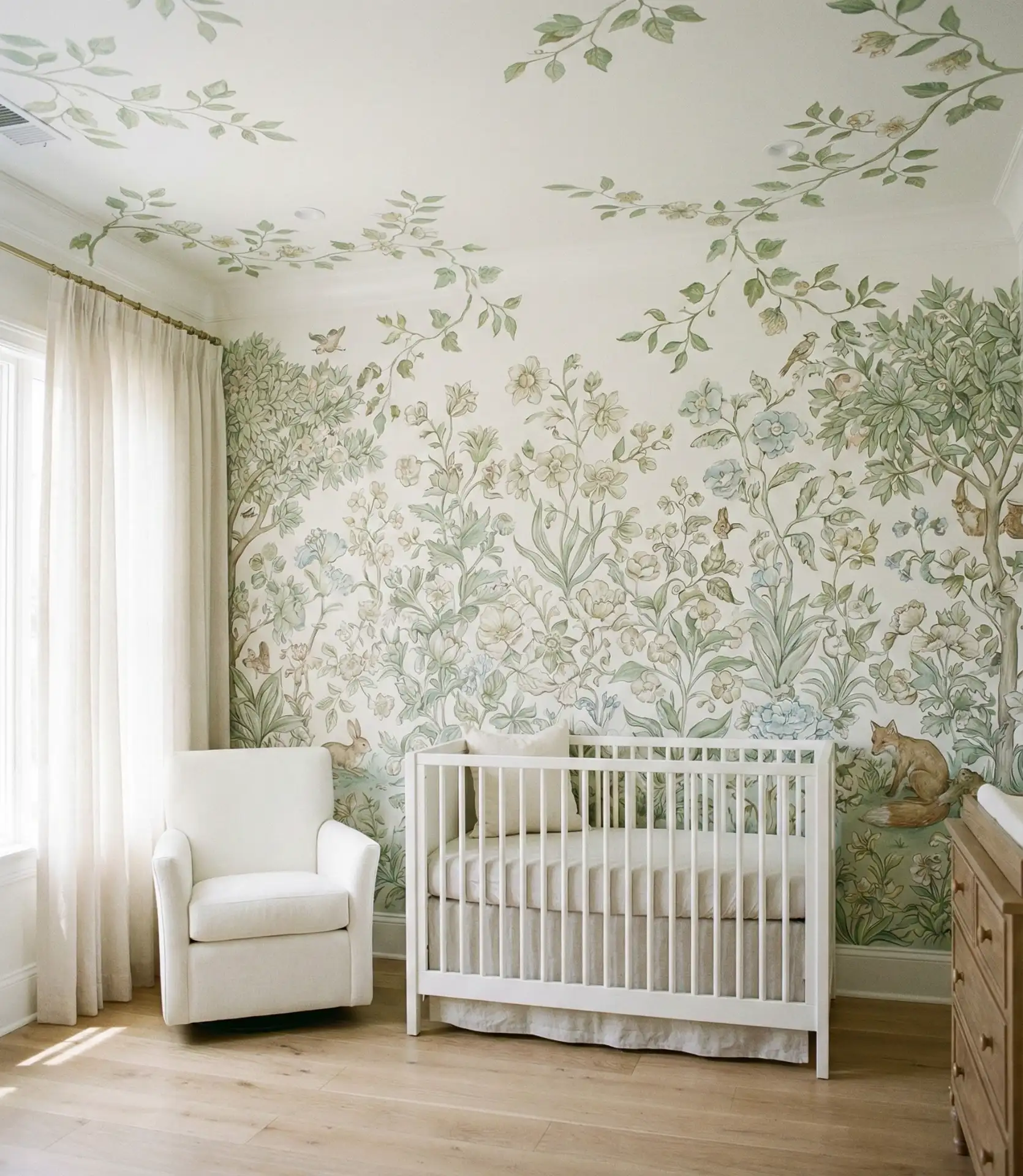 Enchanted Nursery Garden Mural Design 2
