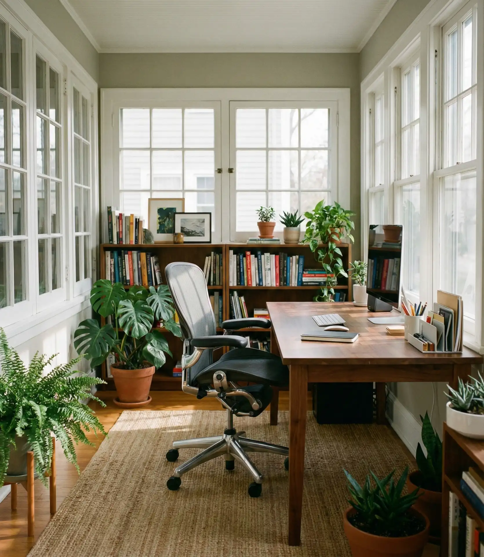 Enclosed Porch Home Office Conversions 1