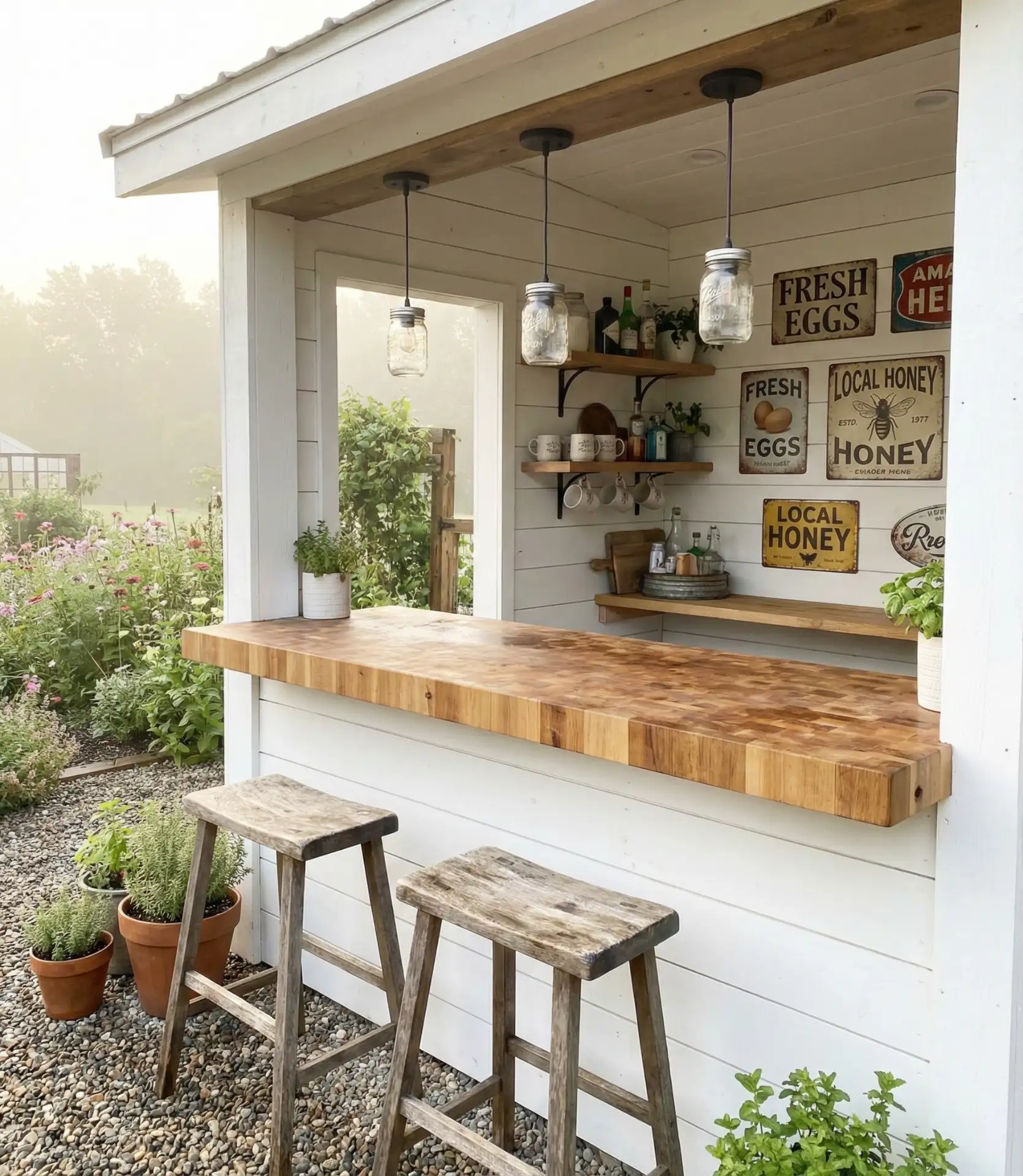Farmhouse Bar with Shiplap Details 1