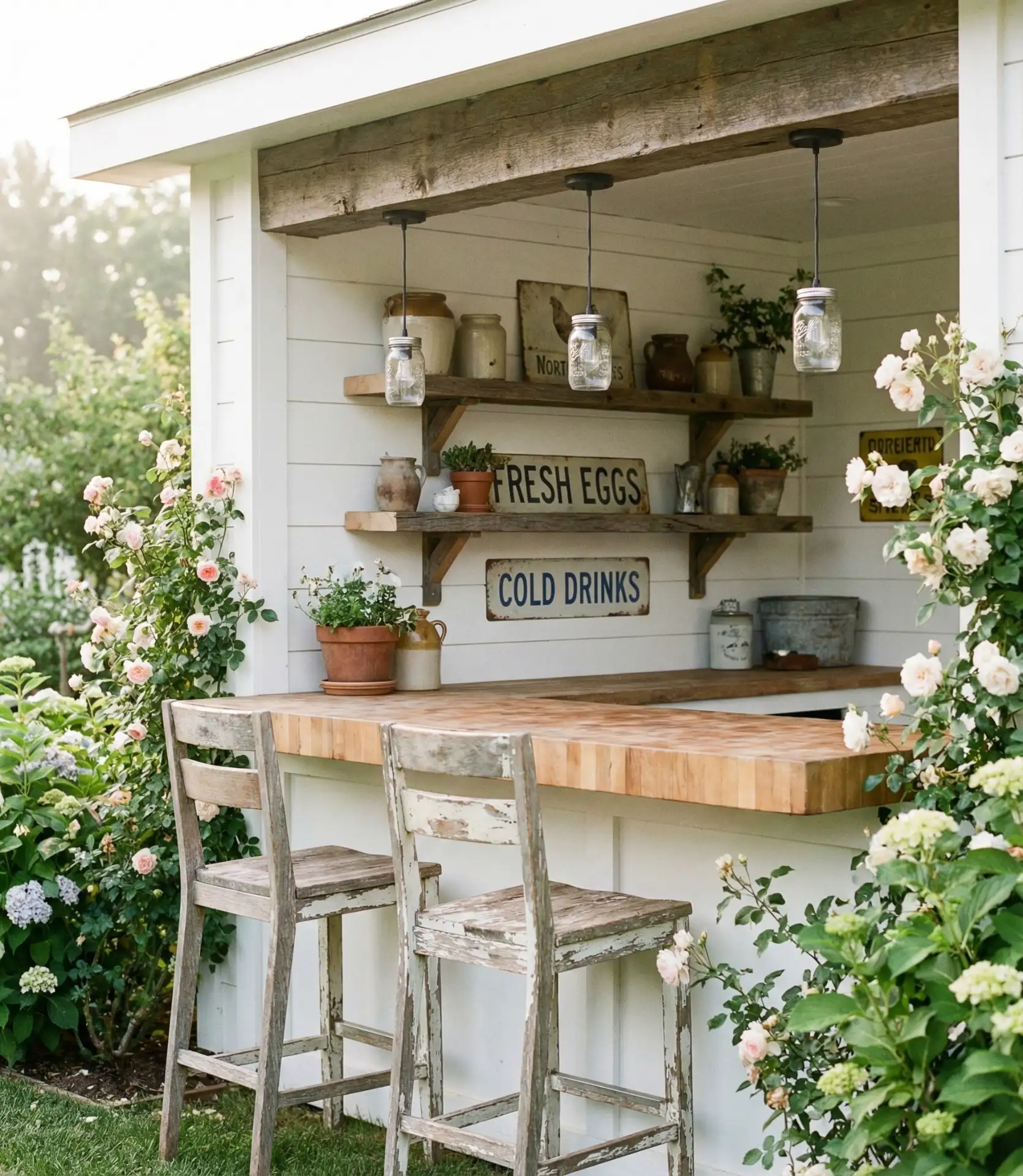 Farmhouse Bar with Shiplap Details 2