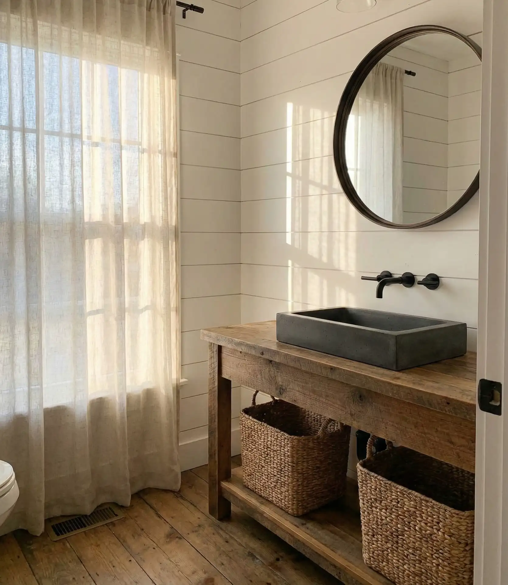 Farmhouse Bathroom with Authentic Details 1
