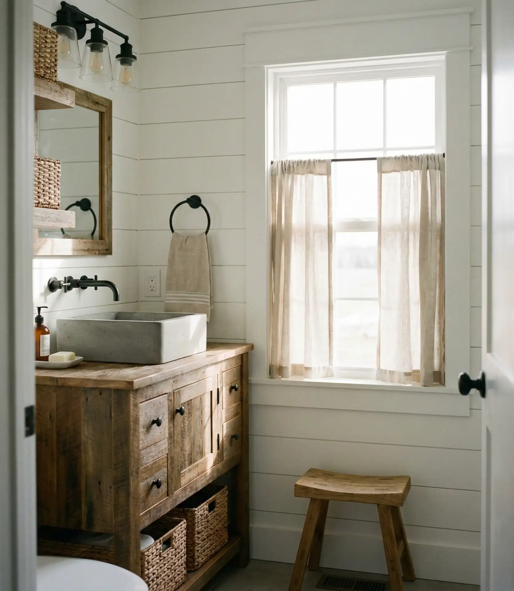 Farmhouse Bathroom with Authentic Details 2