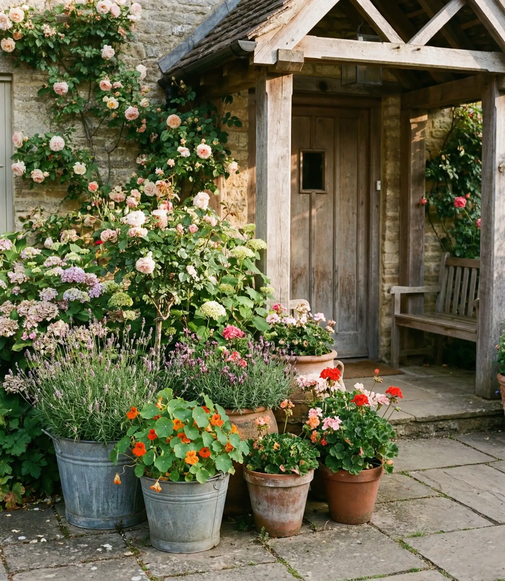 Farmhouse Pots and Planters Display 2